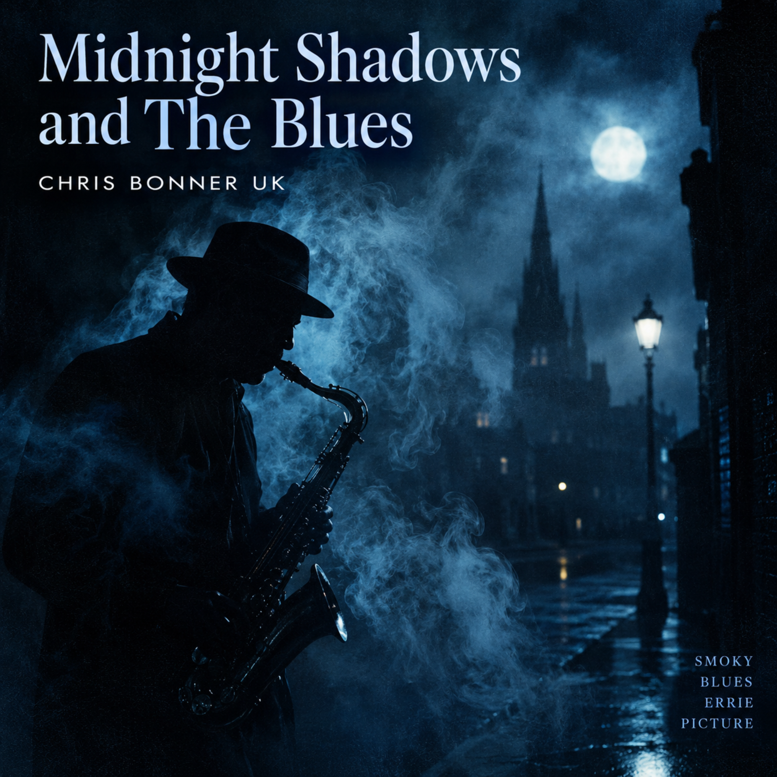 Midnight Shadows and The Blues by Chris Bonner UK cover art