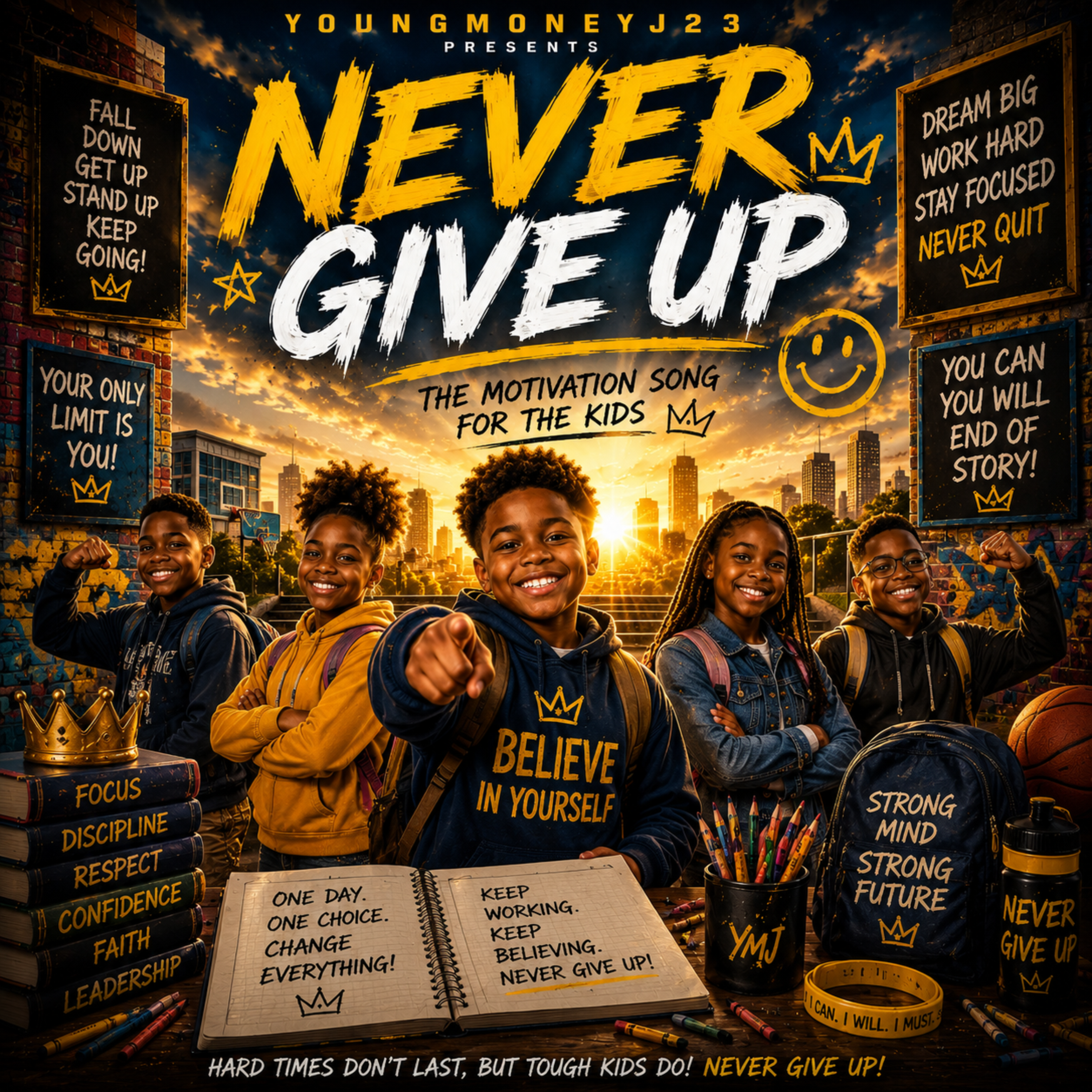 Never Give Up by YoungMoneyJ23 cover art