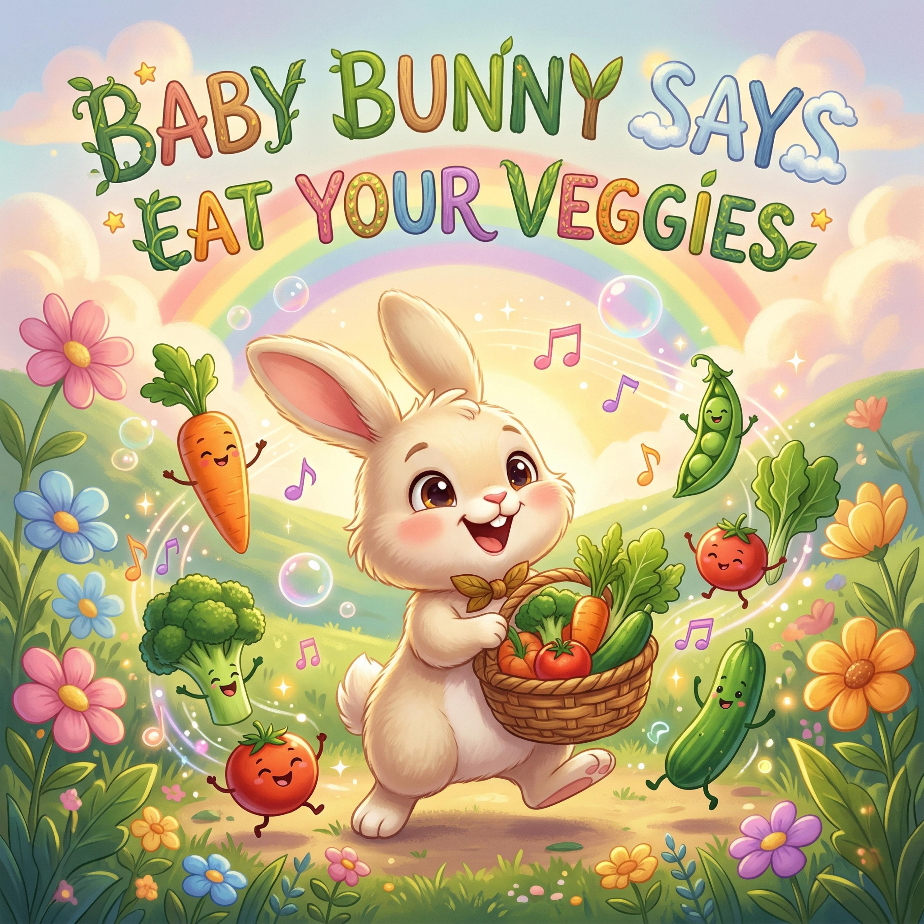 Baby Bunny Says Eat Your Veggies artwork