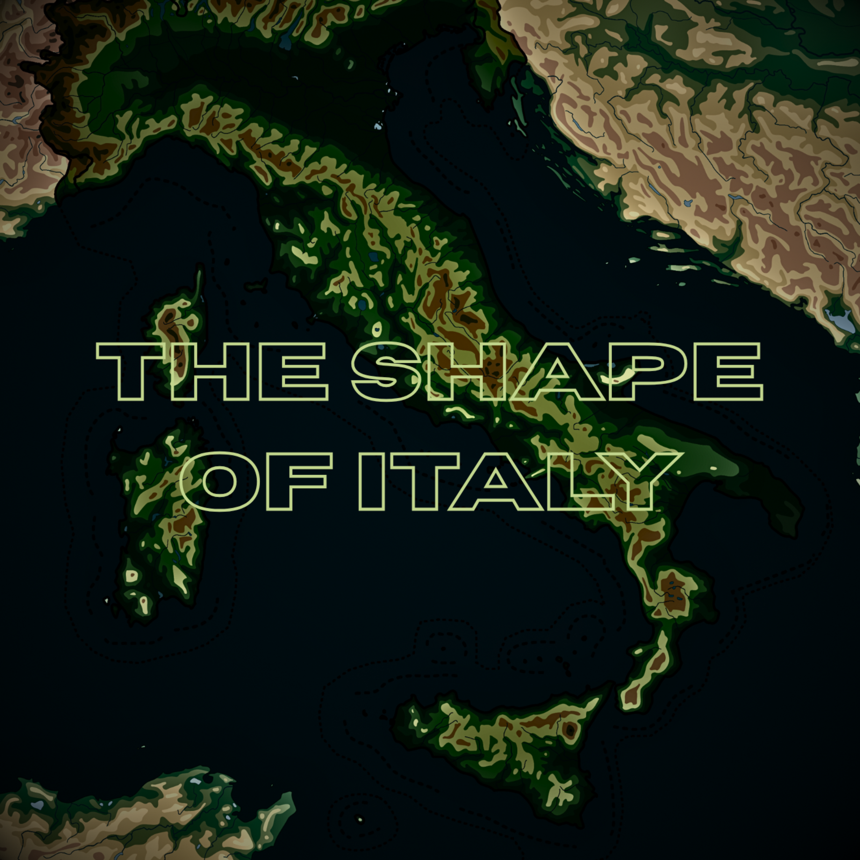 The shape of Italy artwork