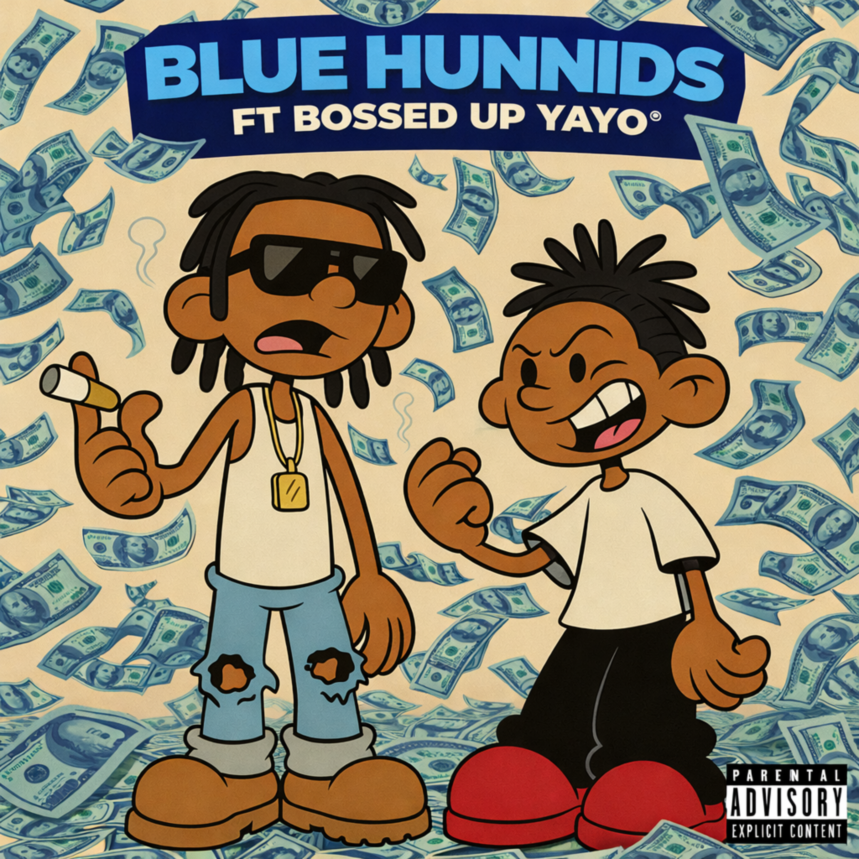 Blue hunnids artwork