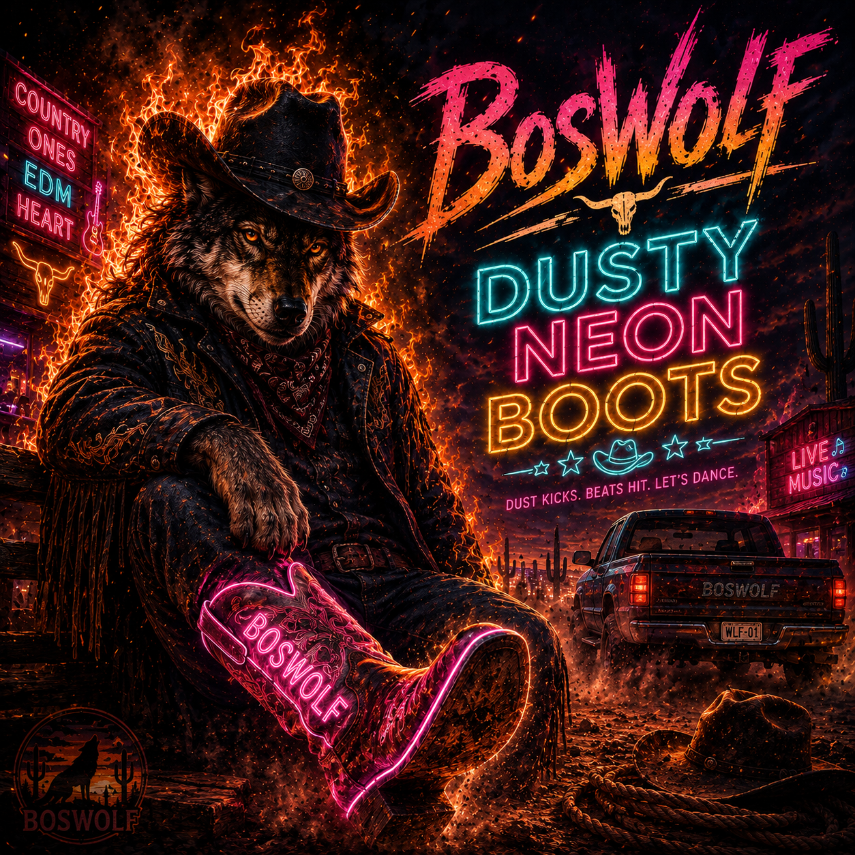 Dusty neon boots by BosWolf cover art