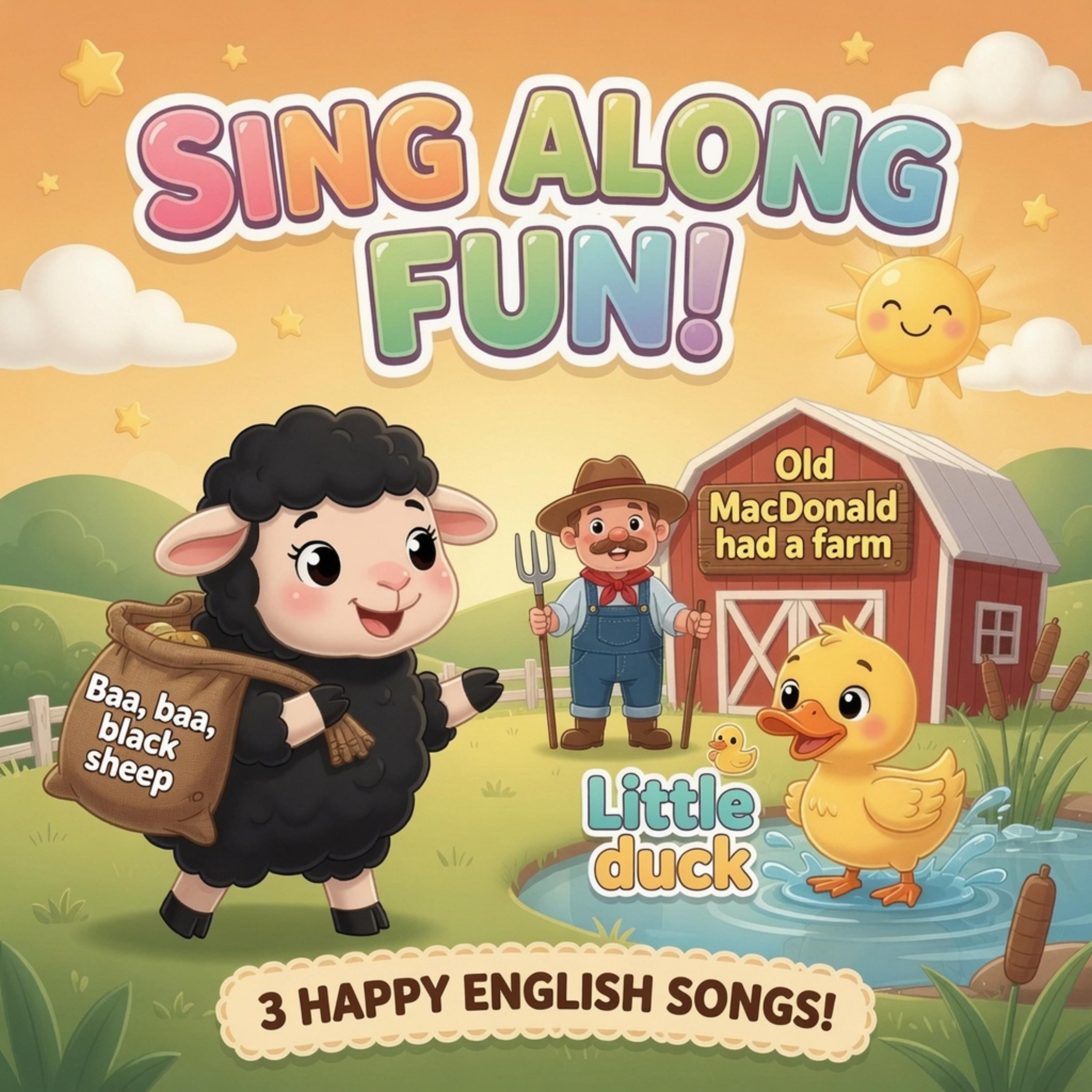 Baa, baa, black sheep + Old MacDonald had a farm + Little duck by Lovely Mazi cover art