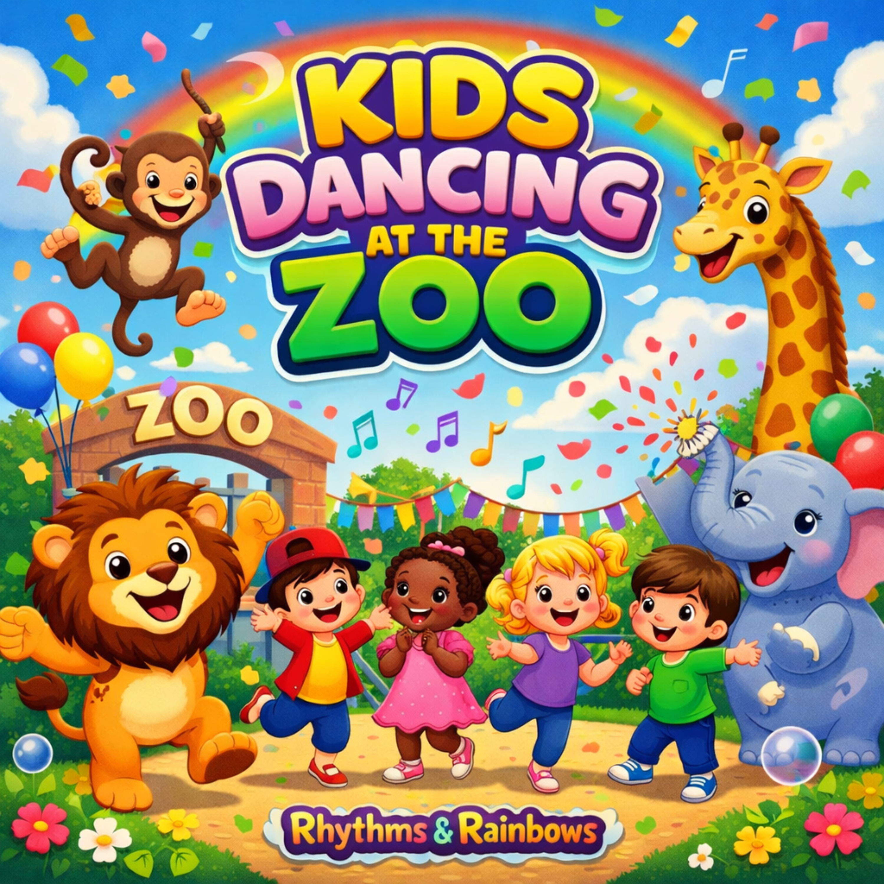 KIDS Dancing At The ZOO artwork