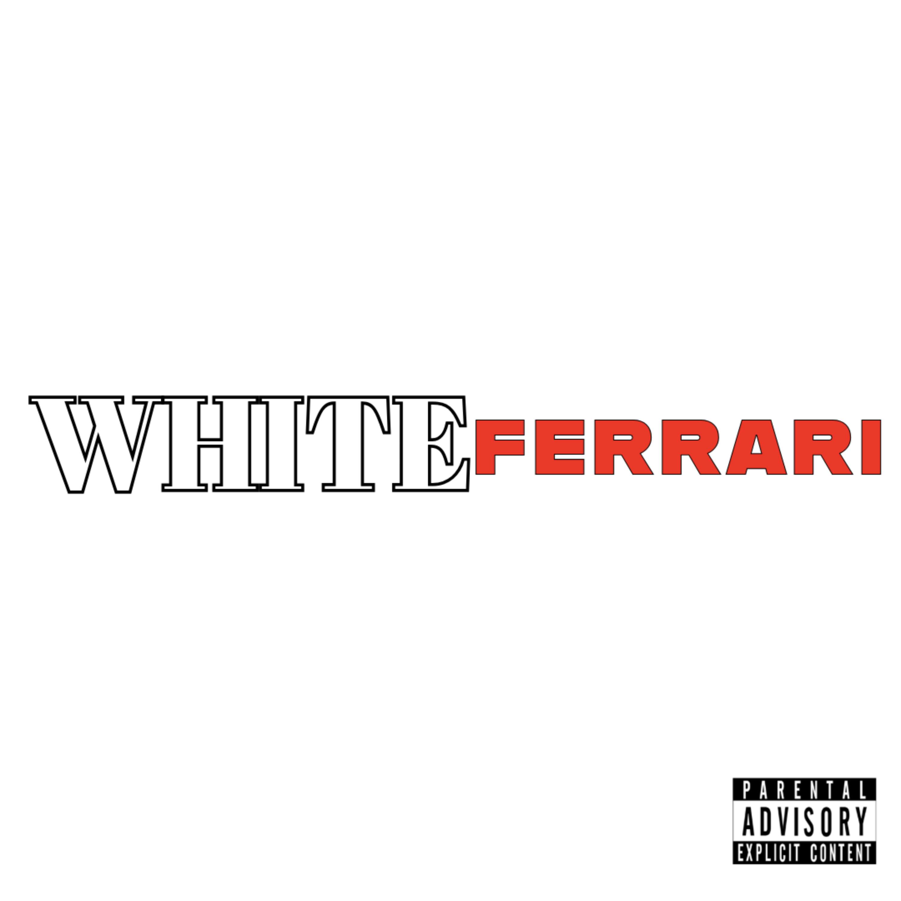 WHITE FERRARI artwork