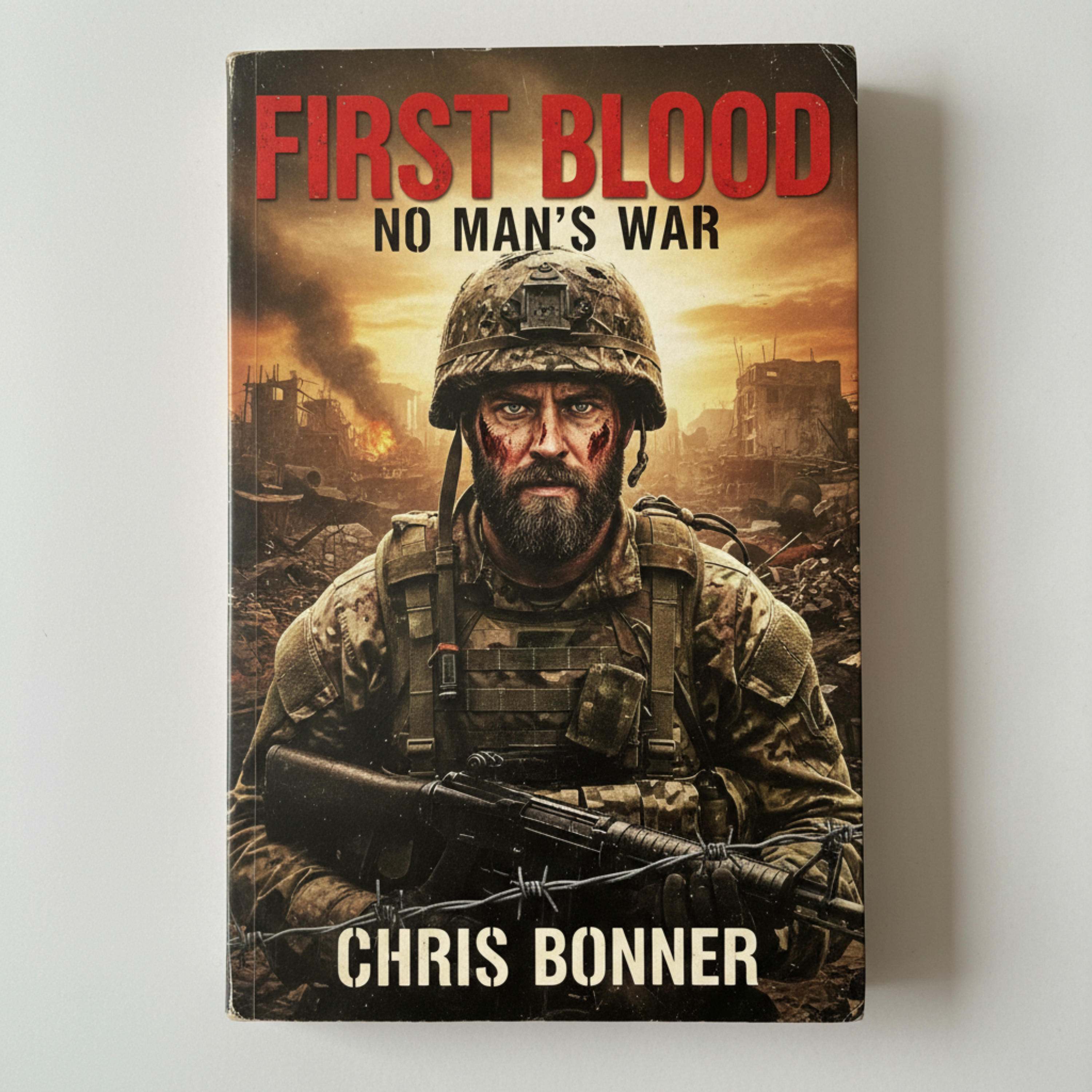 First Blood No Man's War by Chris Bonner UK cover art