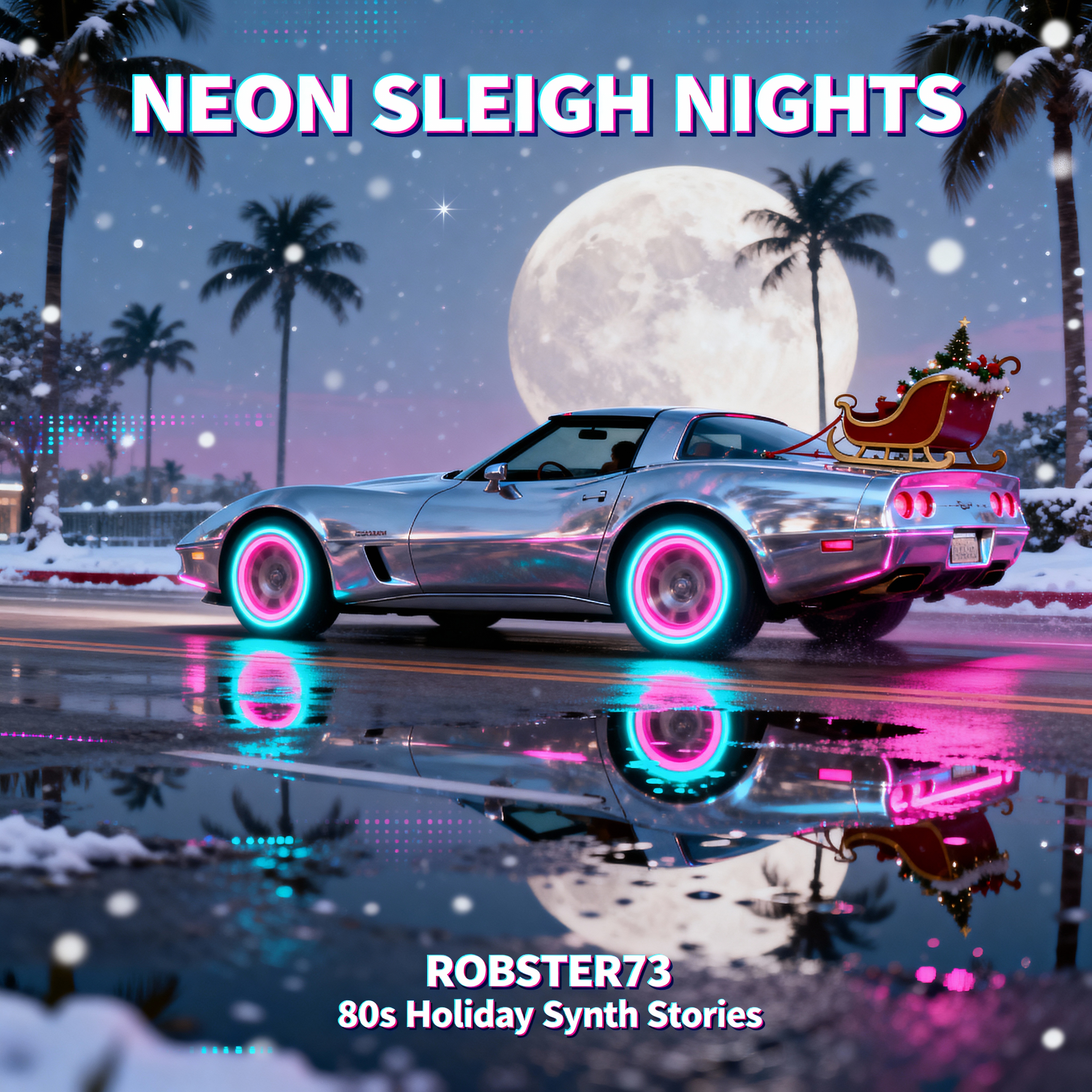 NEON SLEIGH NIGHTS artwork