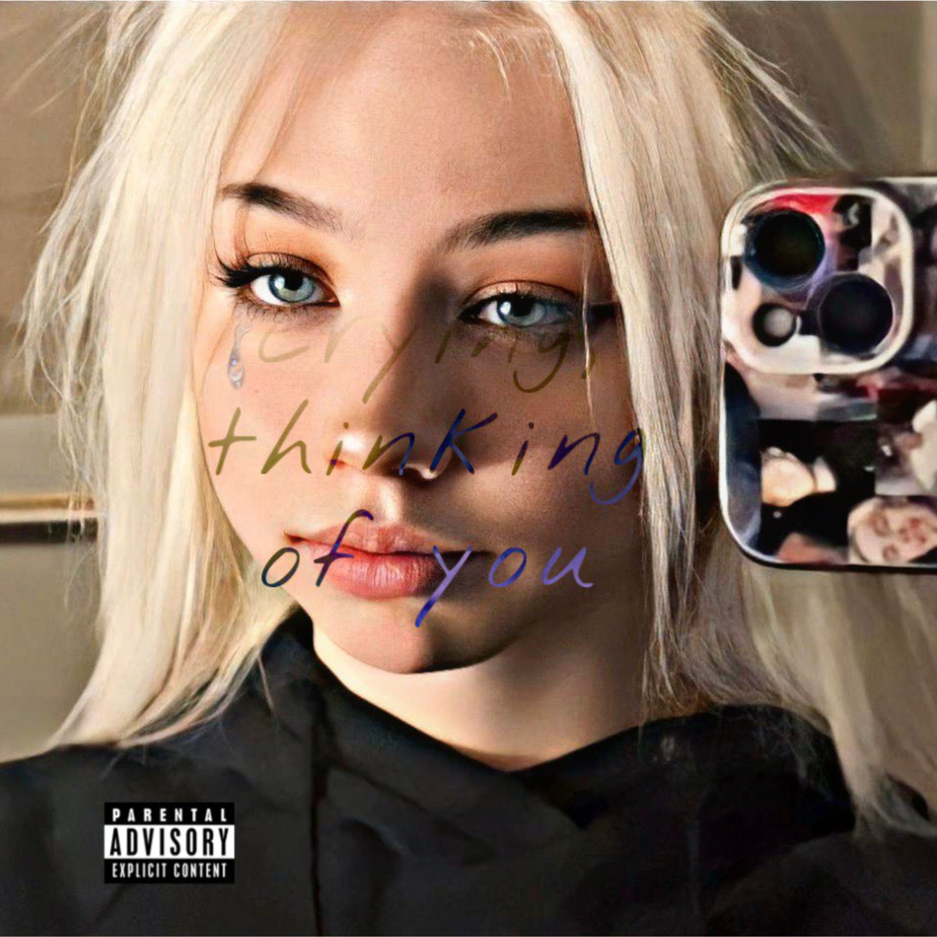 Crying, thinking of you artwork