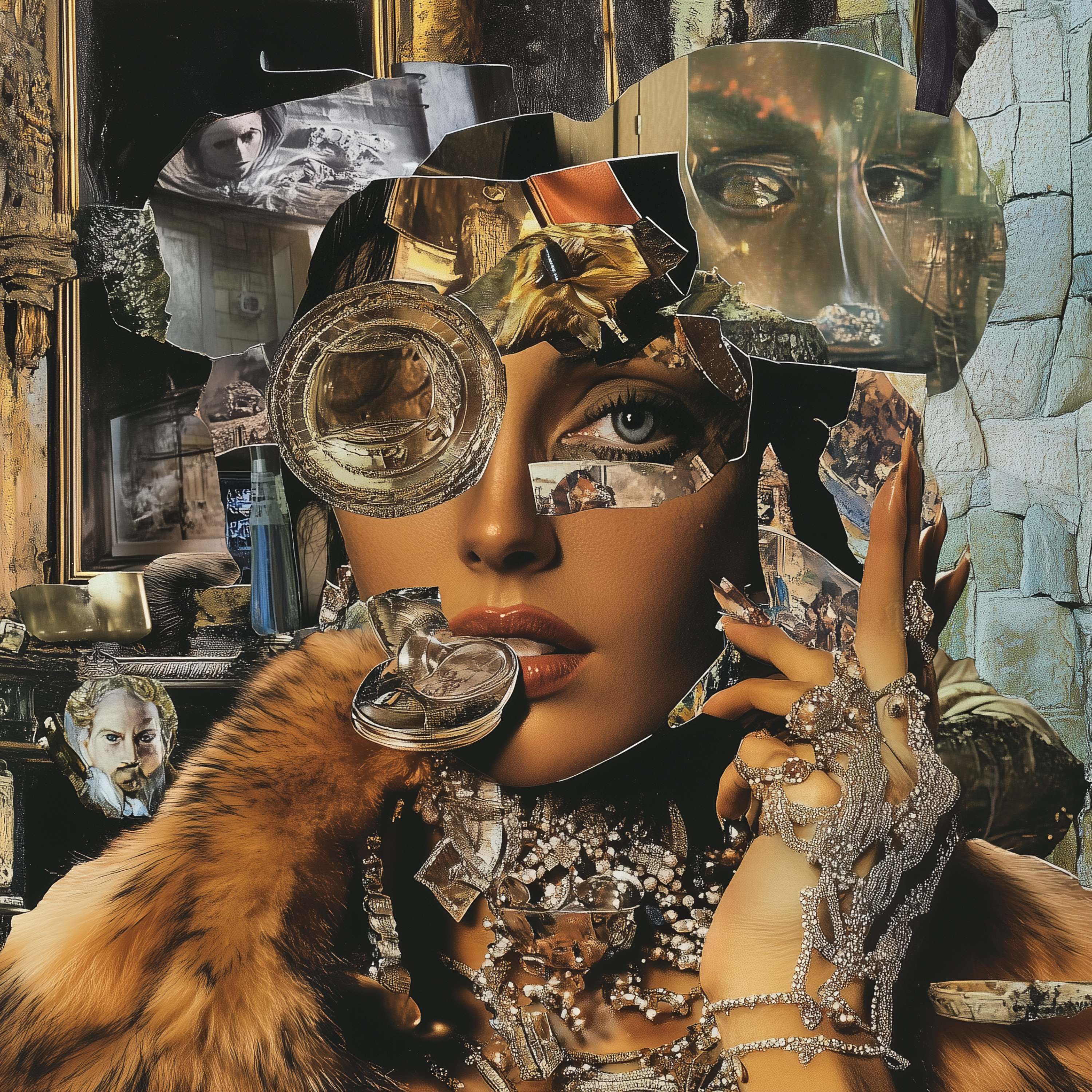 a collaged life artwork