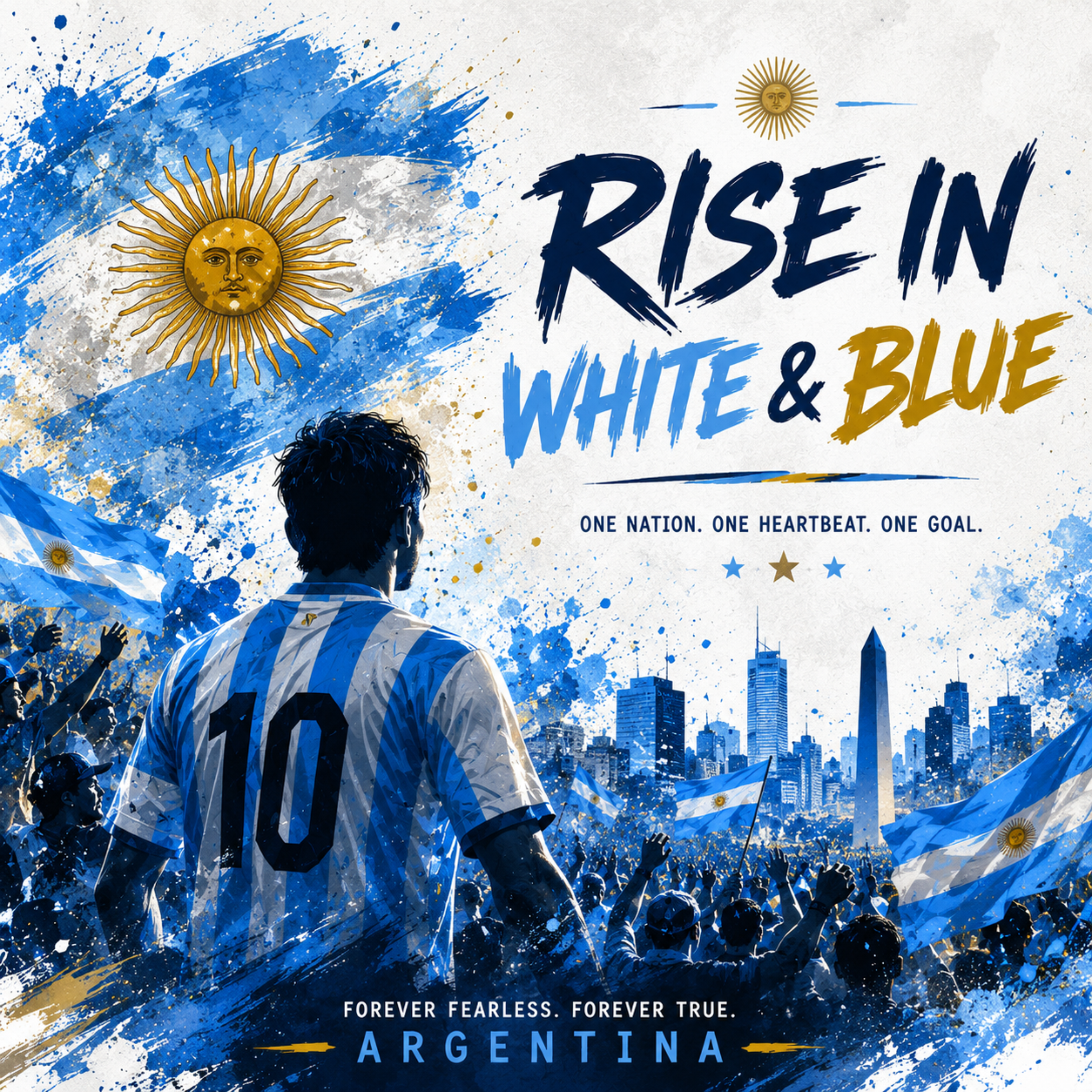 Rise In White & Blue by Rabiul Karim cover art