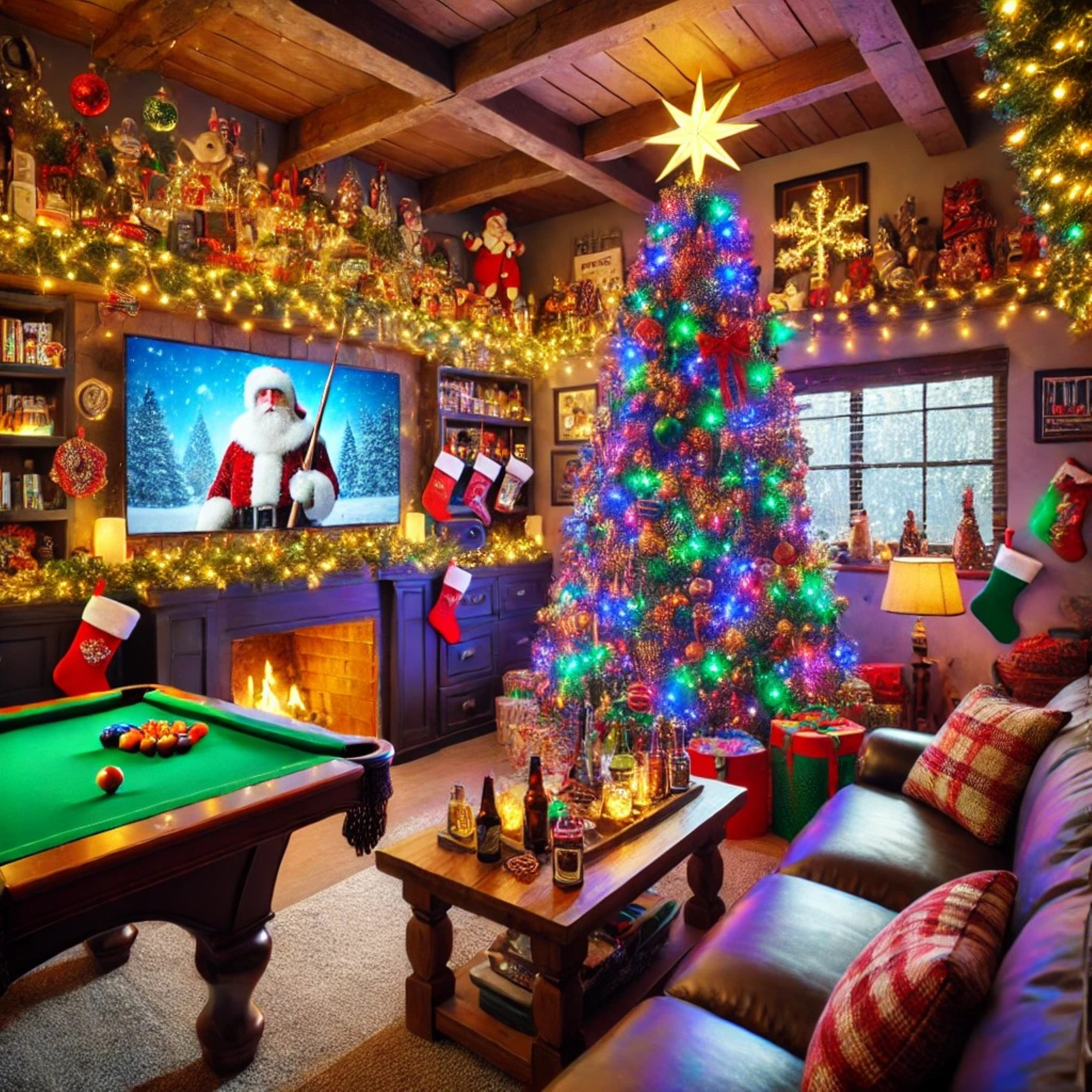 LoFi Christmas Man Cave artwork