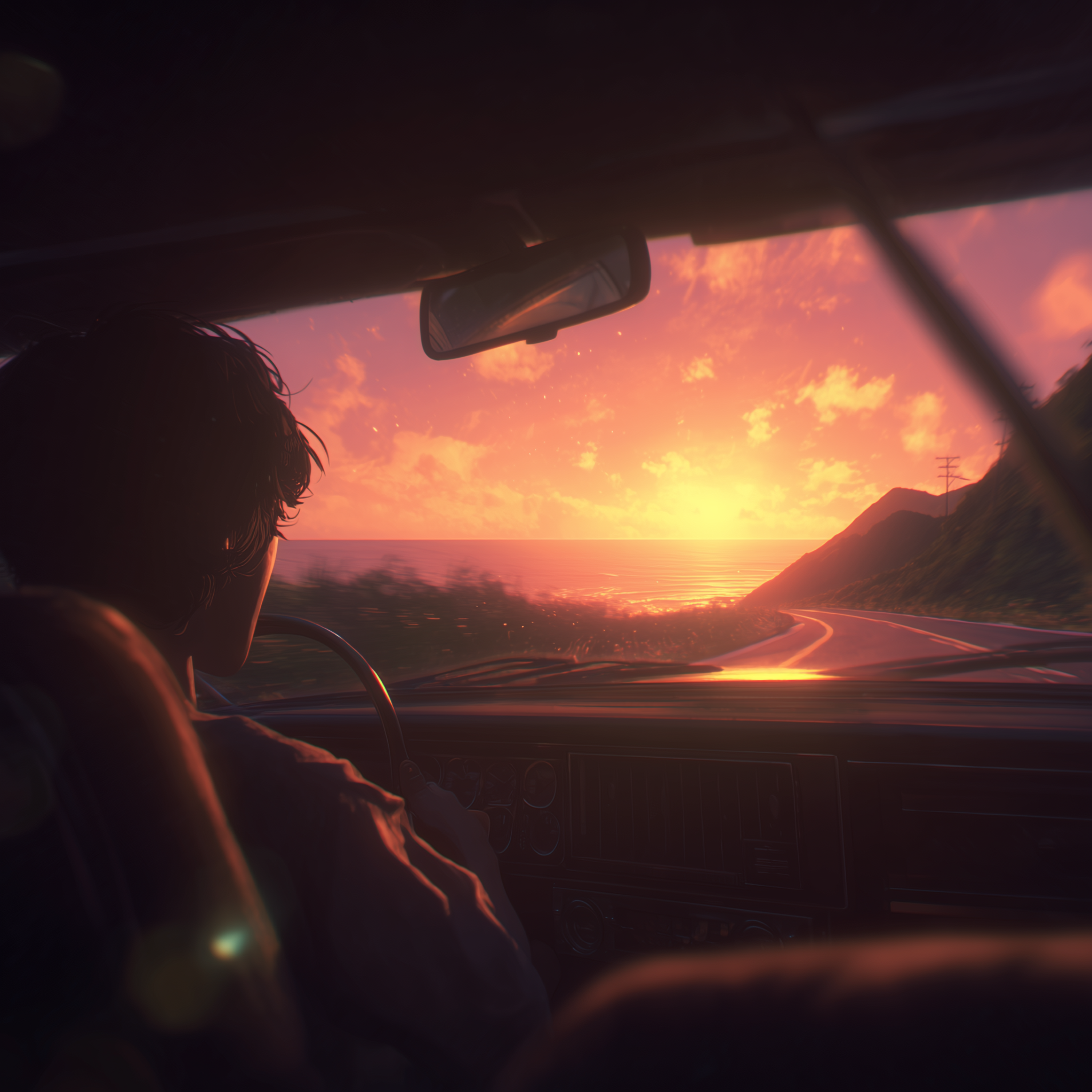 Golden Hour Drive artwork