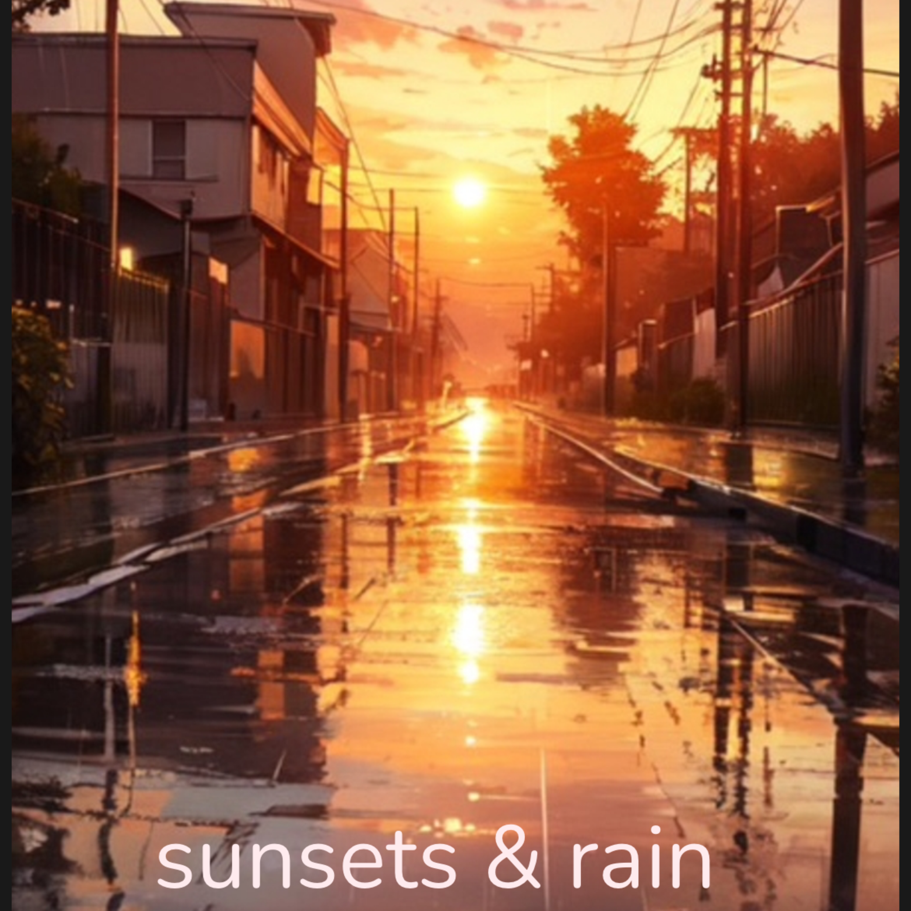 sunsets & rain artwork
