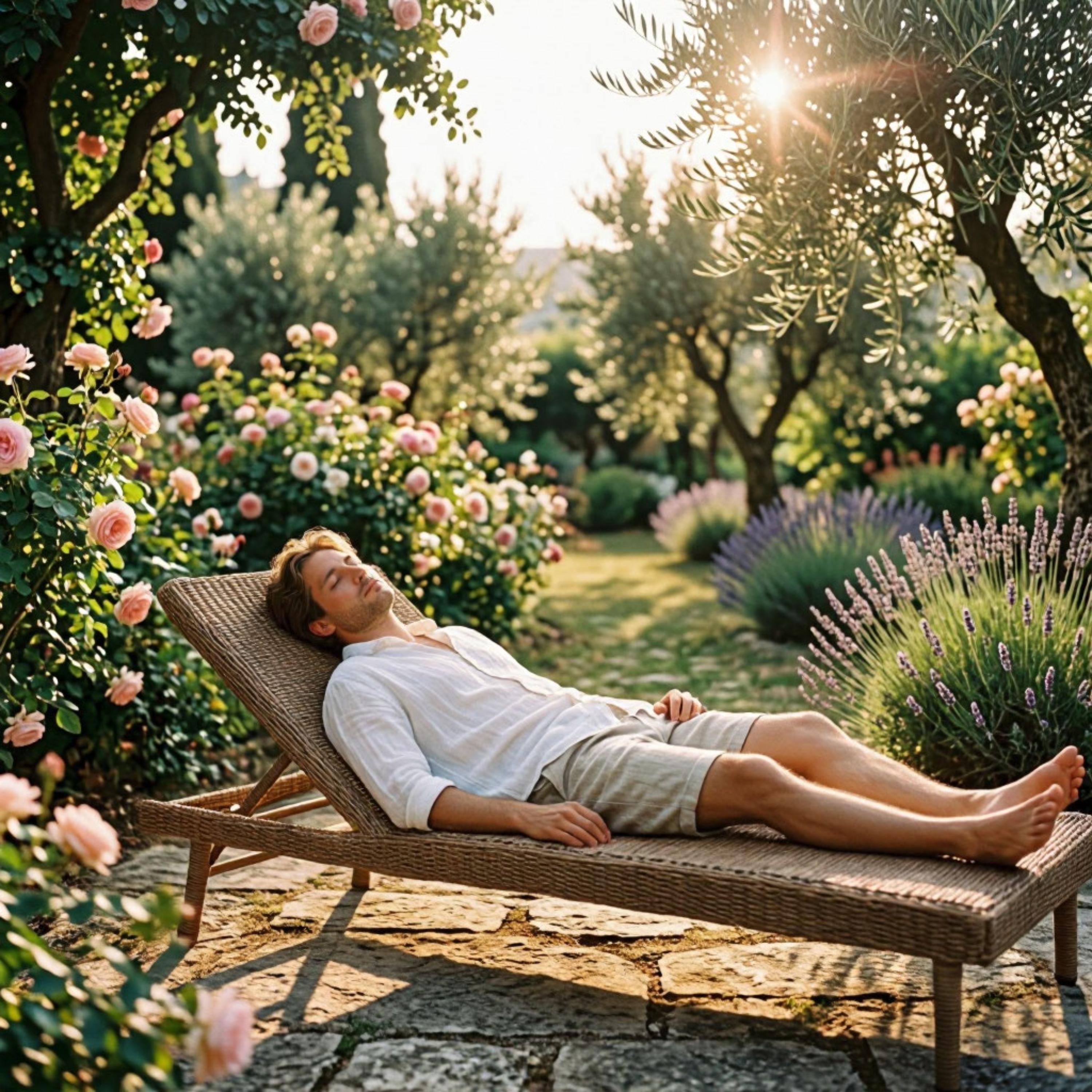 Afternoon Nap in a Sunny Tuscan Garden | Deep Focus & Stress Relief by Vibe Explorer cover art