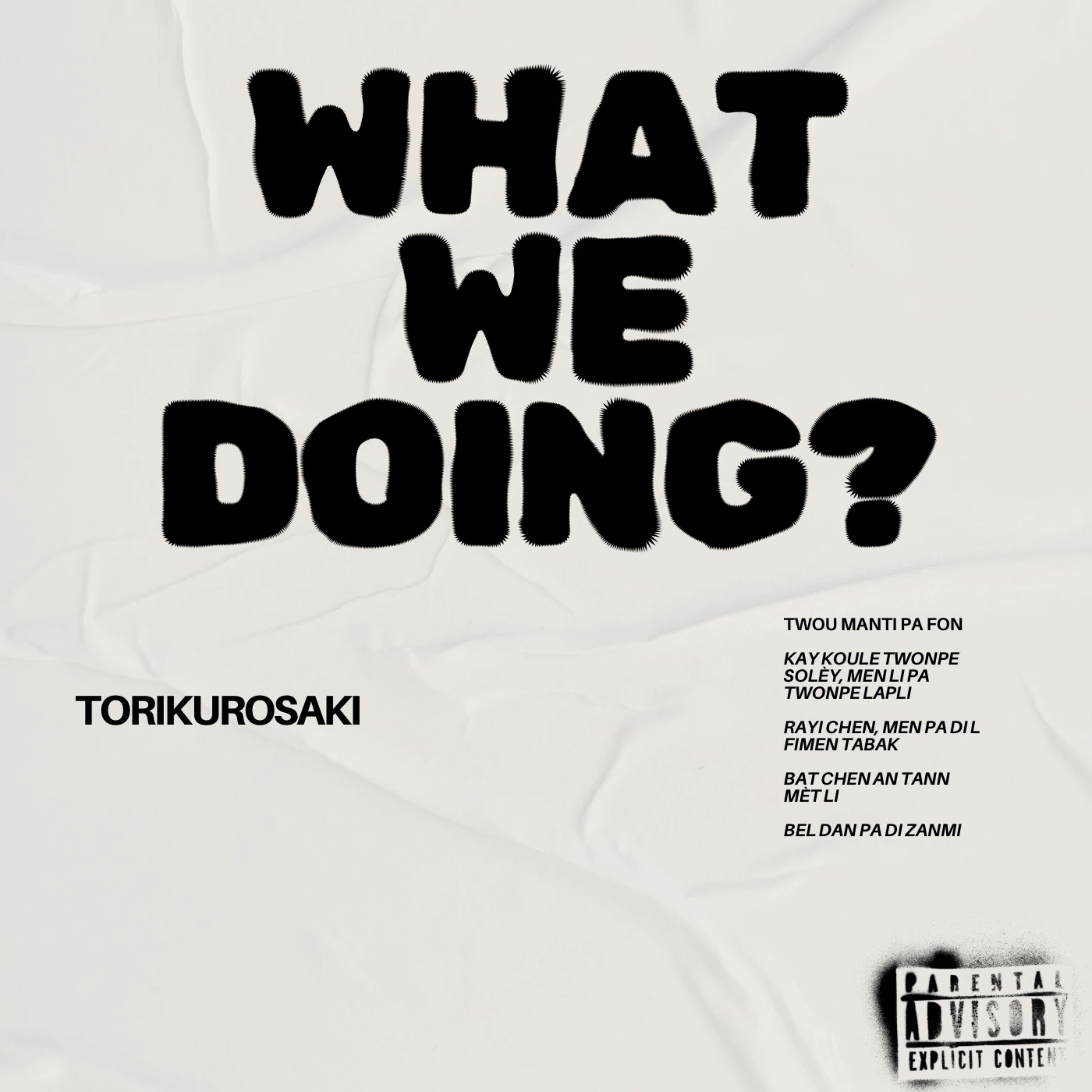 WHAT WE DOING? artwork