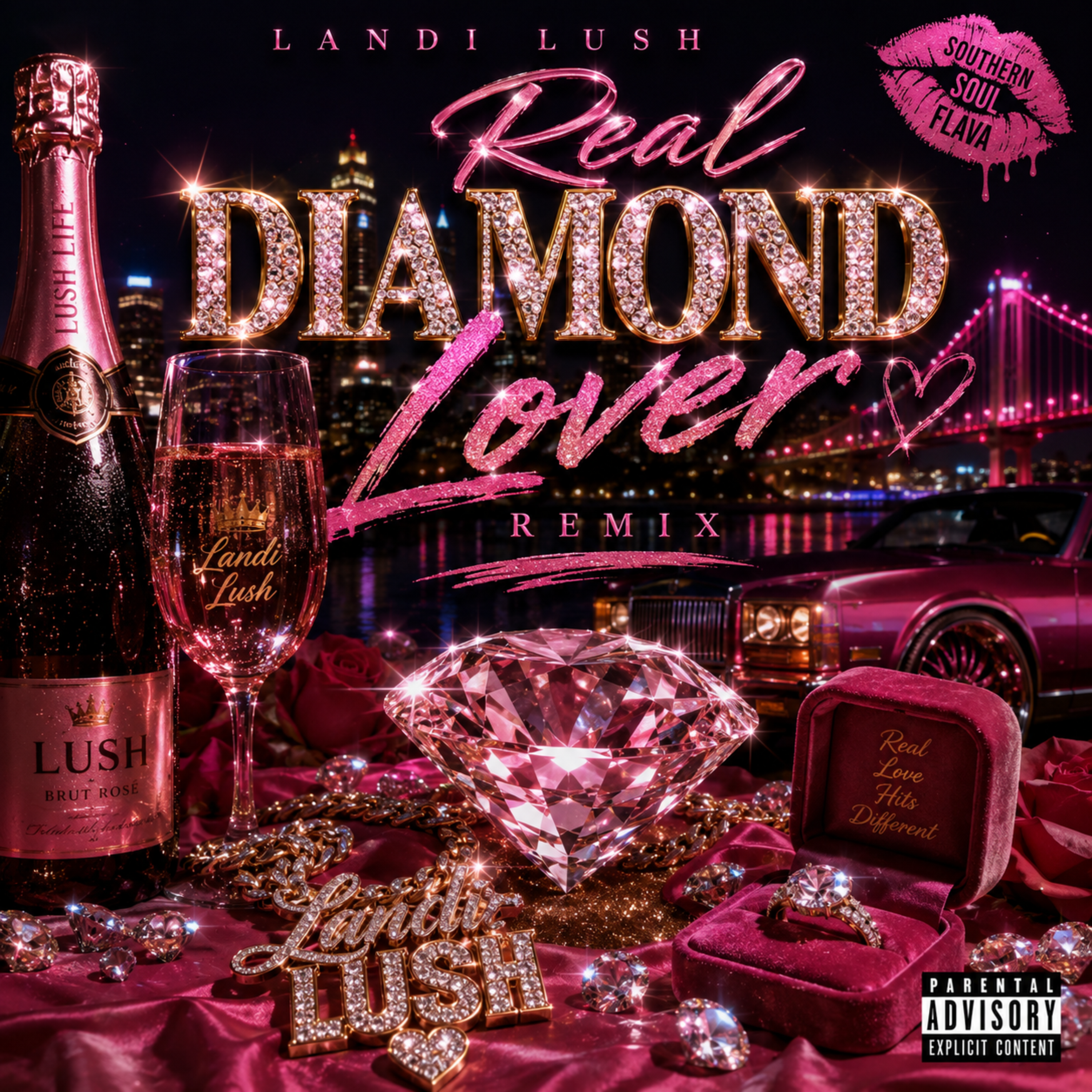Real Diamond lover (remix) by Landi Lush cover art