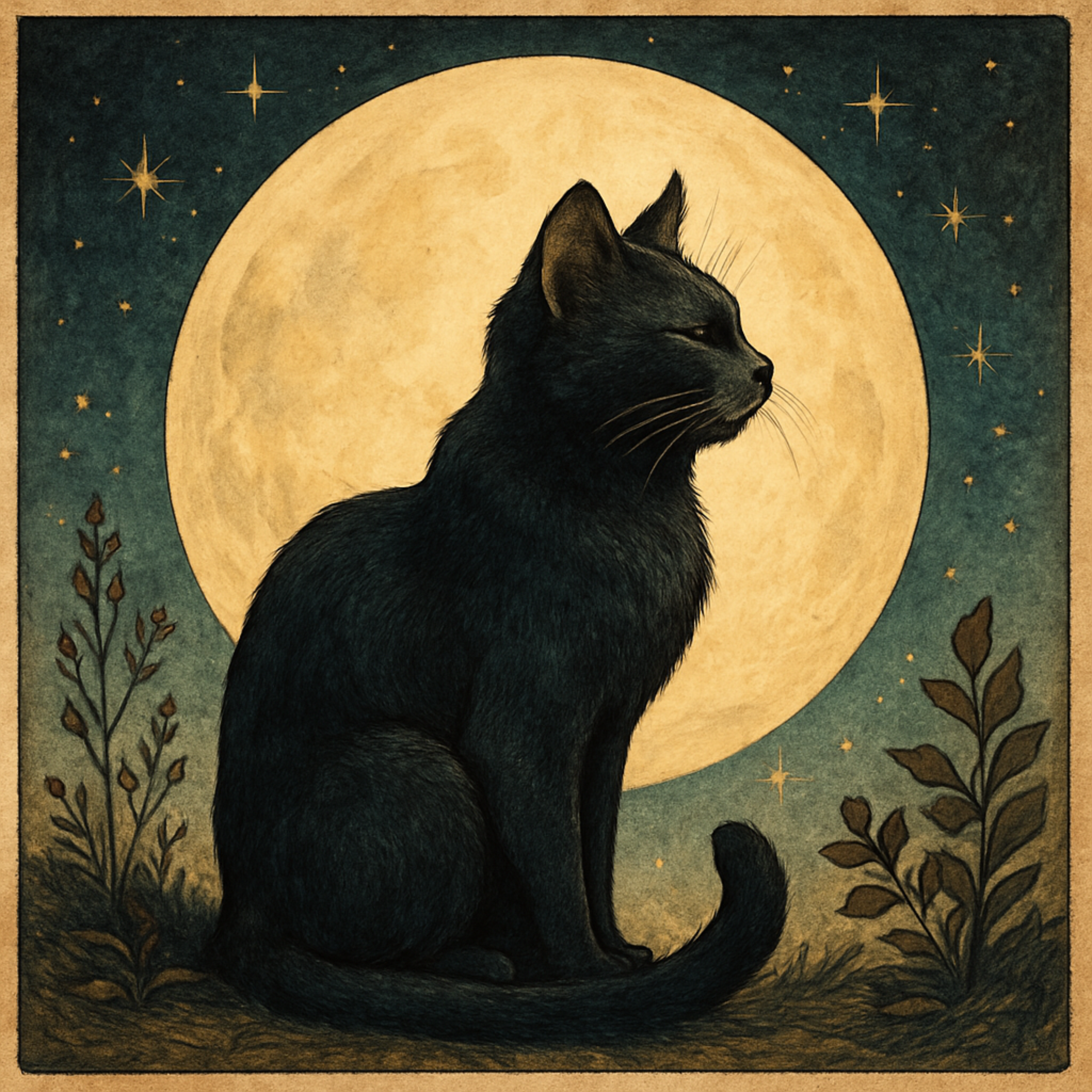 the moon purrs back artwork