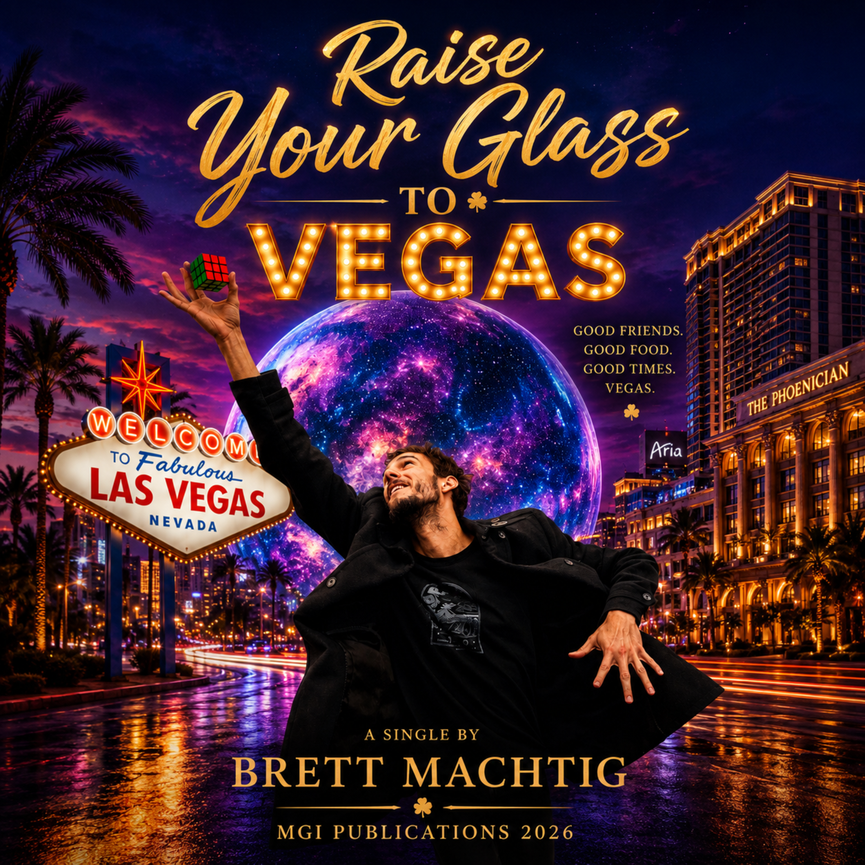 Raise A Glass To Vegas by Brett Machtig cover art