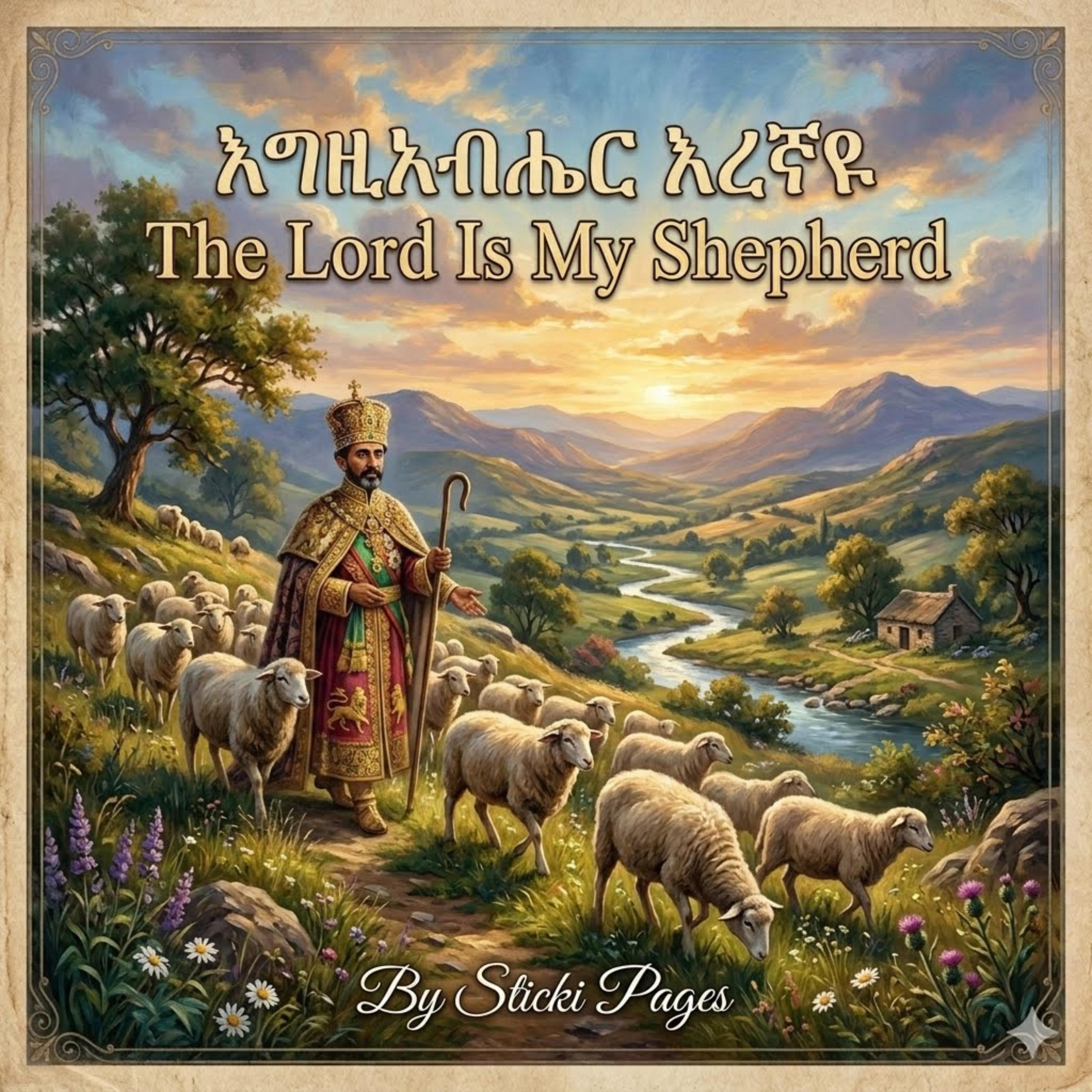 እግዚአብሔር እረኛዬ The Lord Is My Shepherd by Sticki Pages cover art