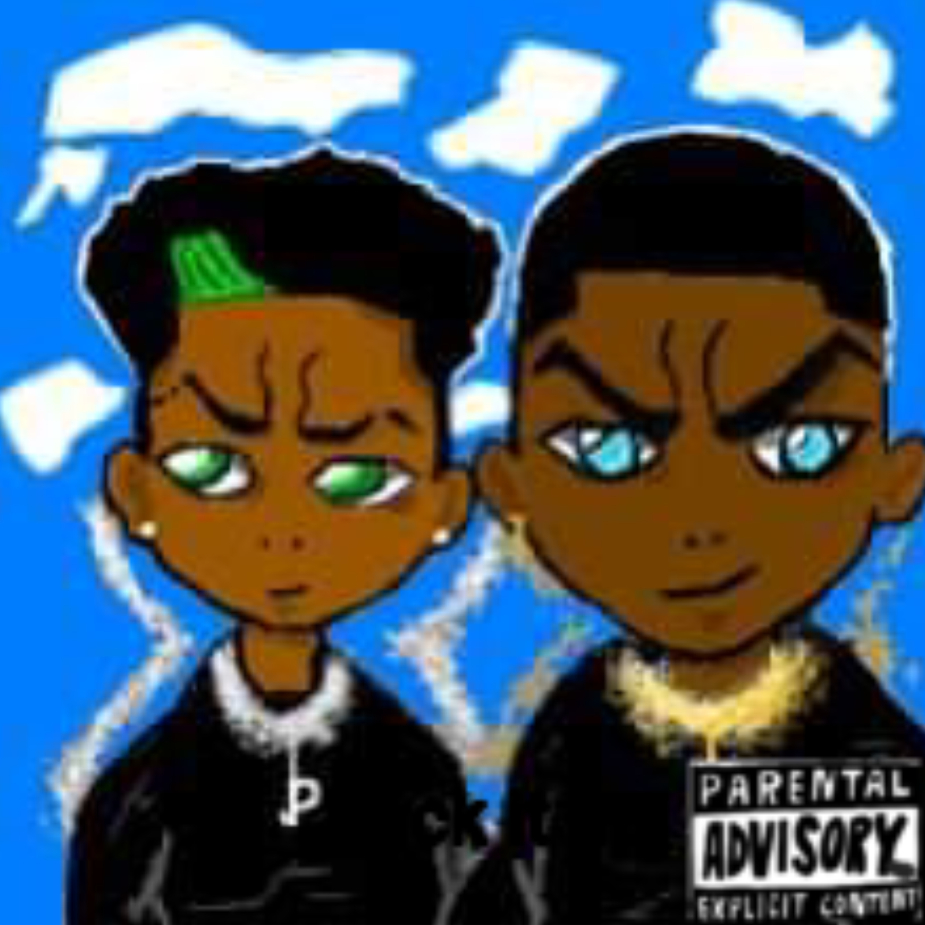 Raindrops with SMS artwork