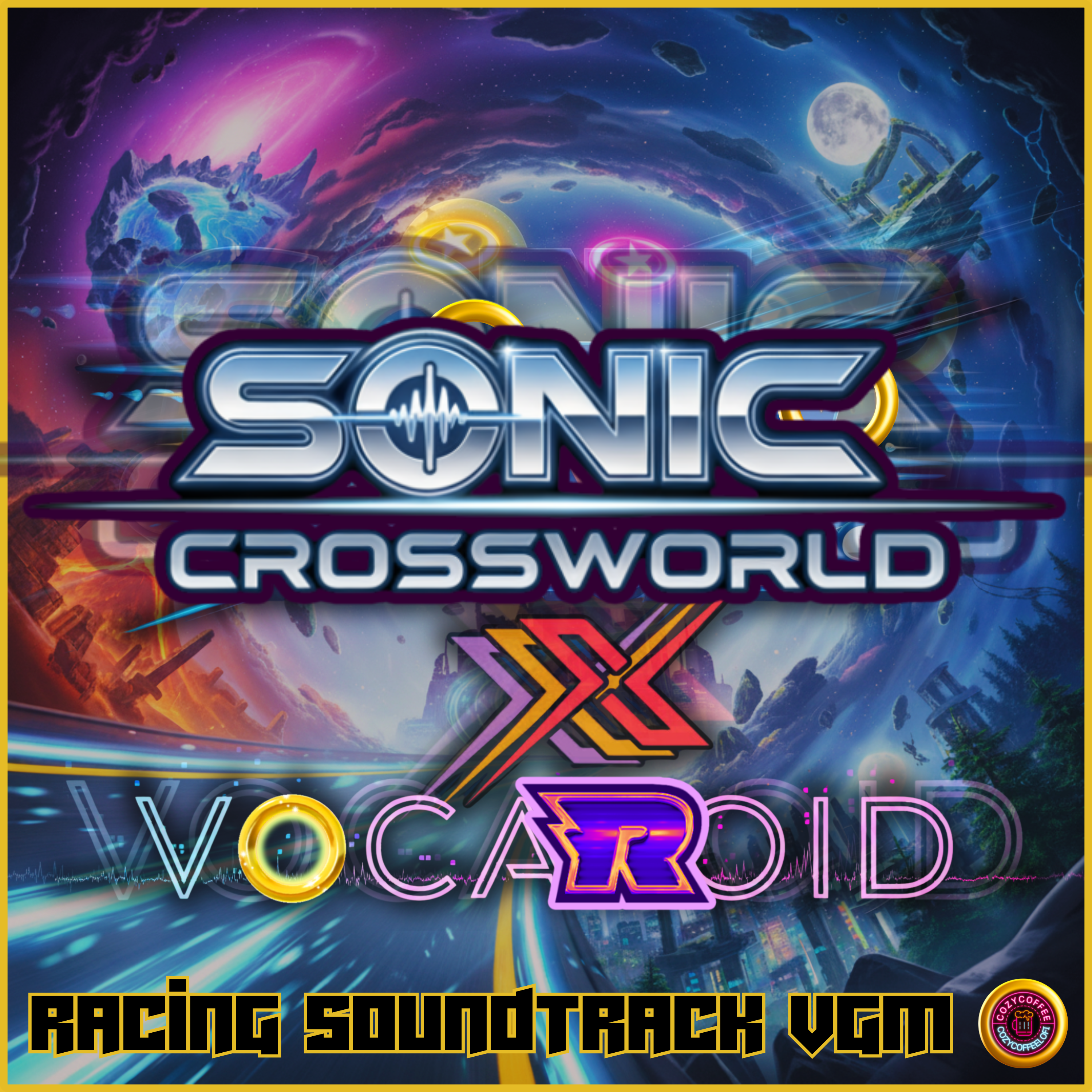 Sonic CrossWorld X VocaRoid (Racing Soundtrack VGM) artwork