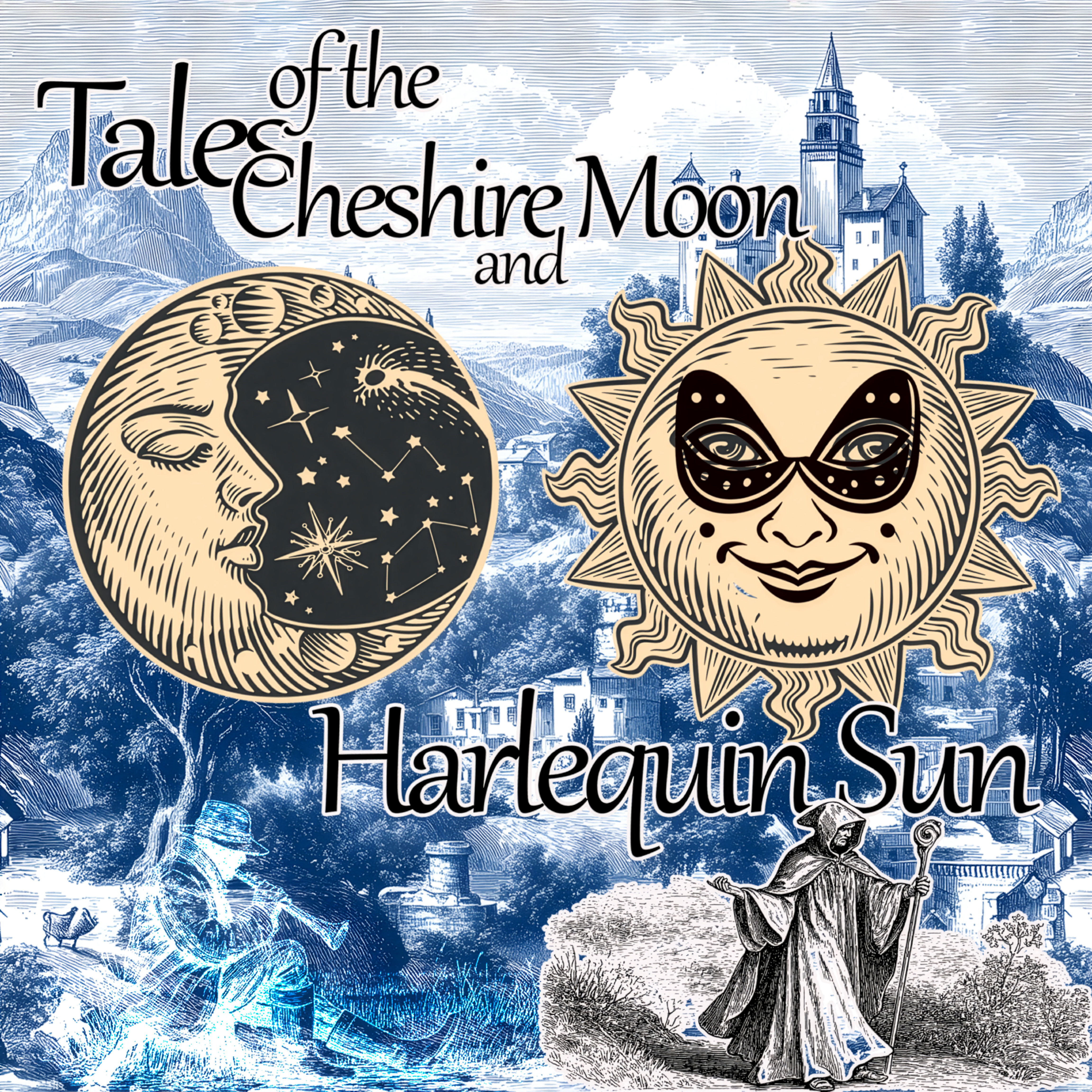 Tales of the Cheshire Moon and Harlequin Sun artwork