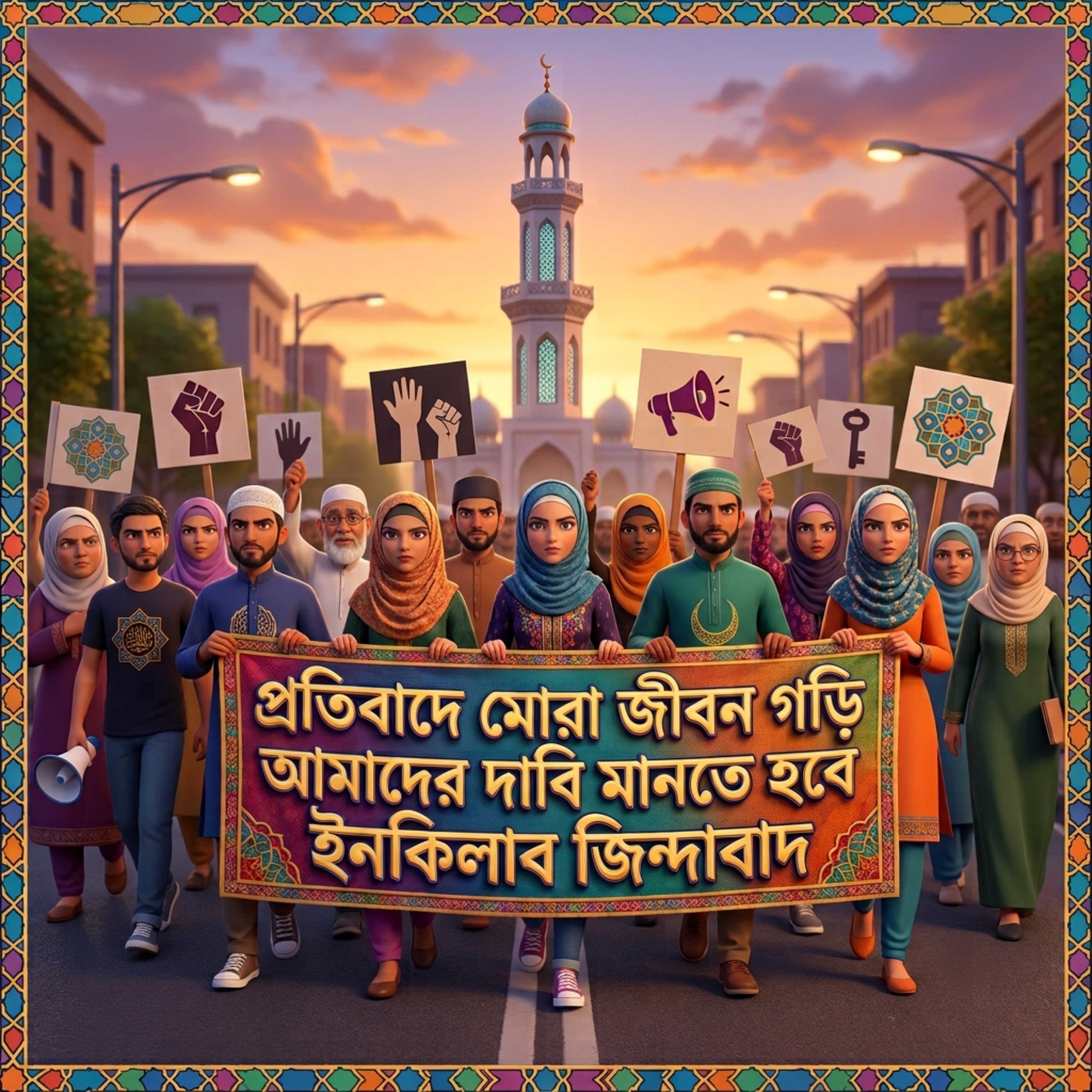 প্রতিবাদে মোরা জীবন গড়ি আমাদের দাবি মানতে হবে ইনকিলাব জিন্দাবাদ Protibade Mora Jibon Gori Amader Dabi Mante Hobe Inqilab Jindabad by Mubin TusHar cover art