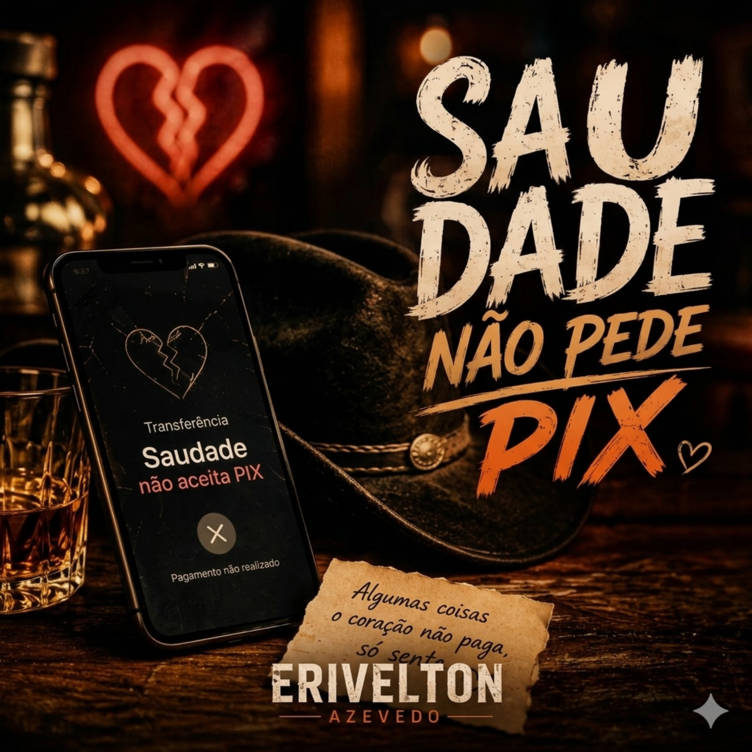 Saudade não pede Pix by Erivelton Azevedo cover art