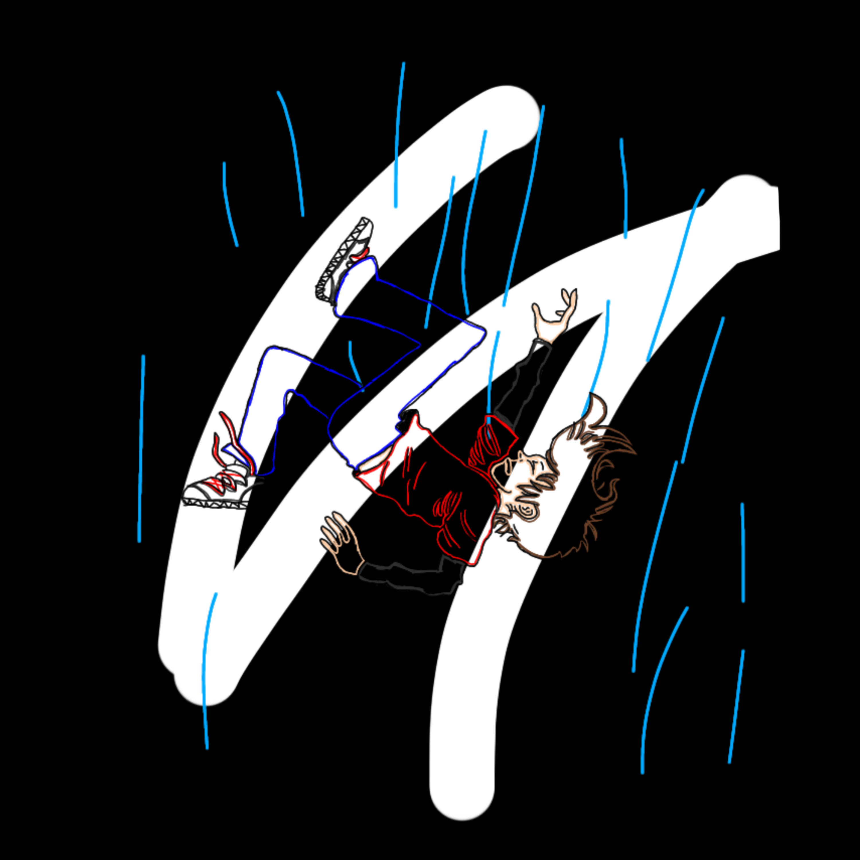 free falling artwork