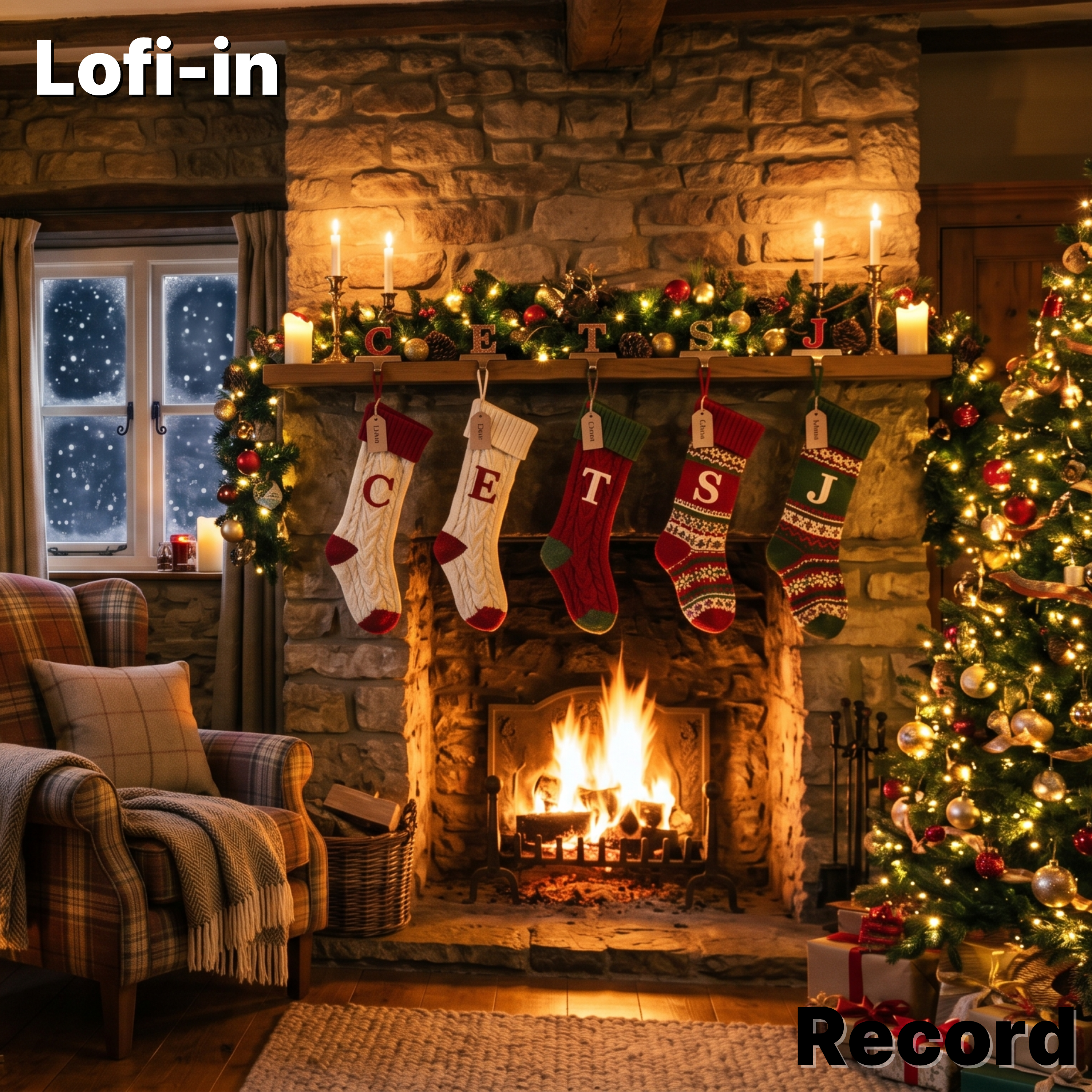 Vinyl Christmas Nights by Lofi-in cover art