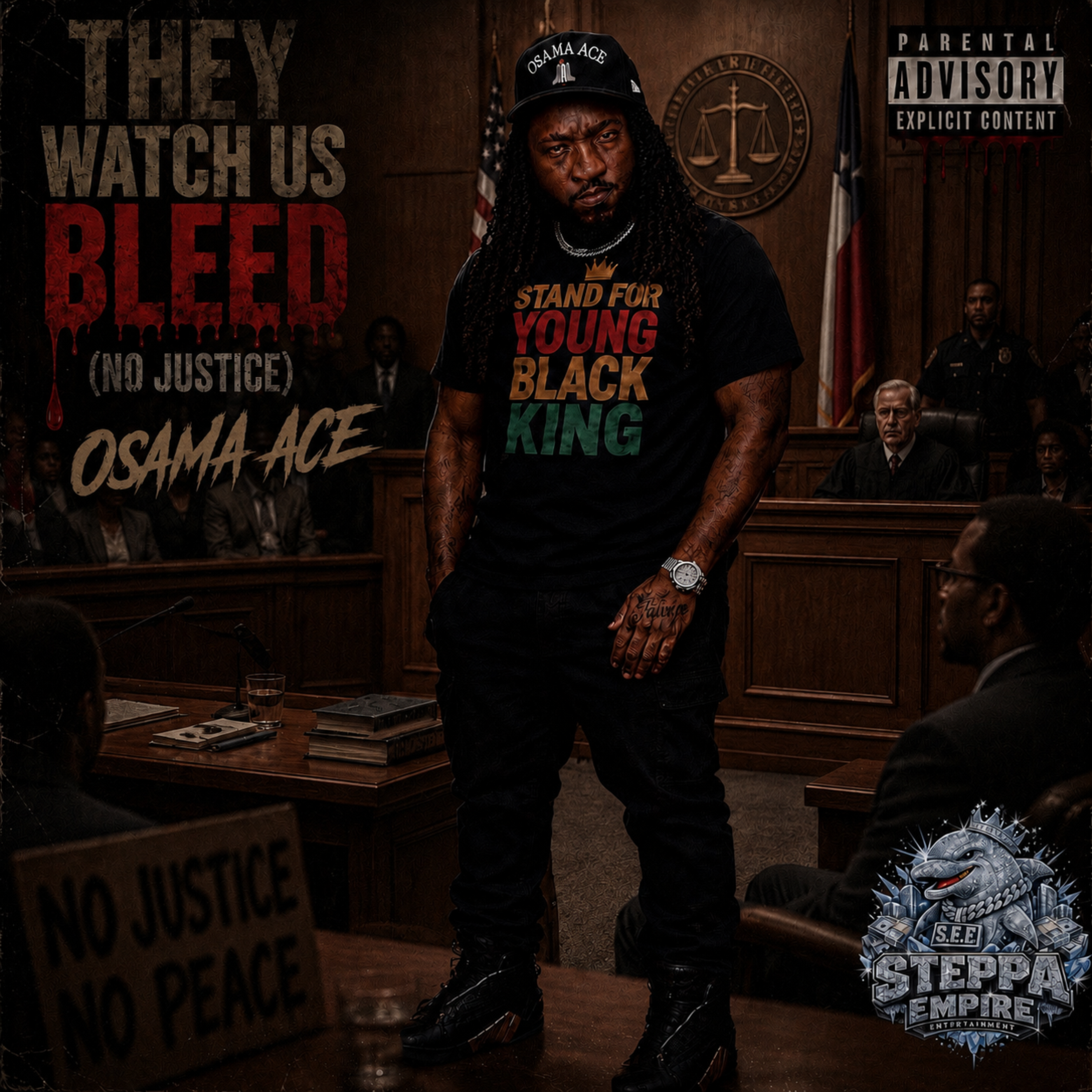 They Watch Us Bleed (No Justice) by Osama Ace cover art