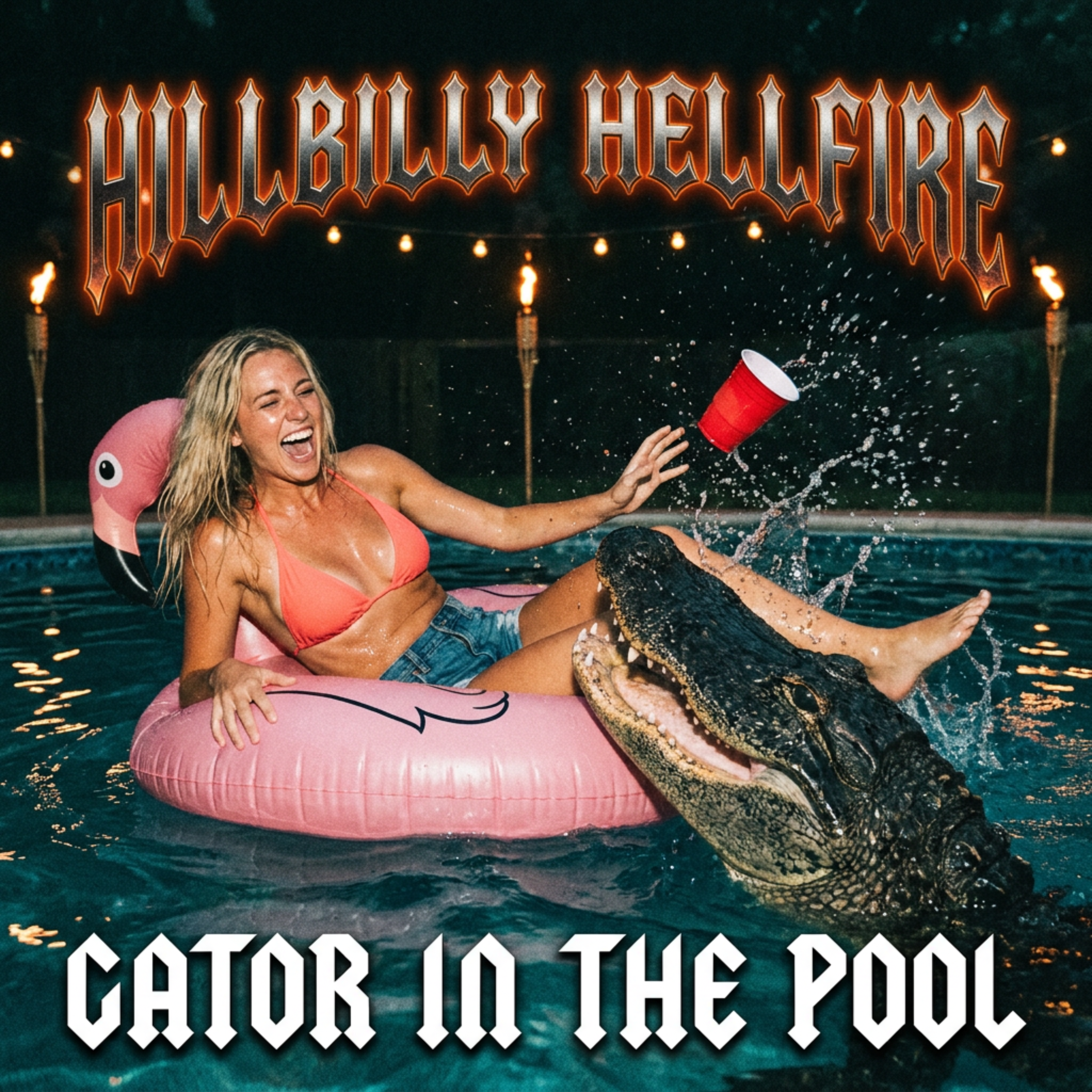 Gator In The Pool by Hillbilly Hellfire cover art