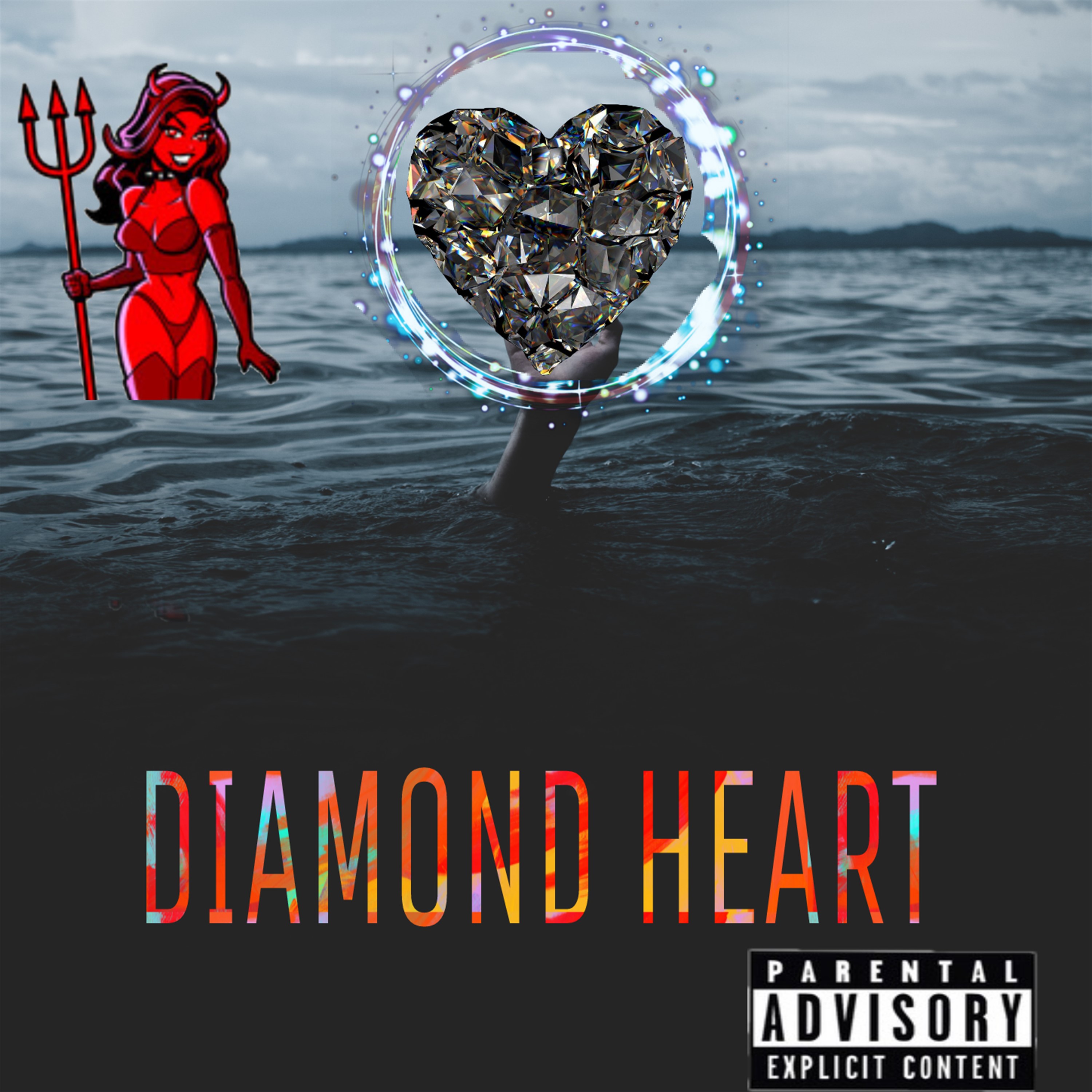 diamond heart artwork