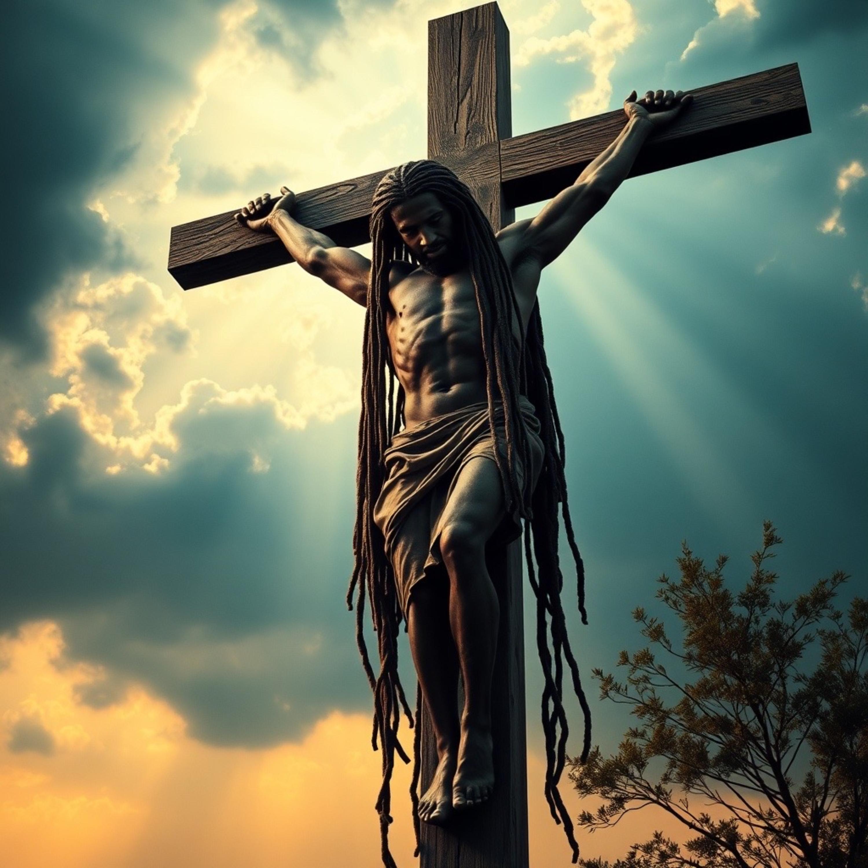 white Jesus never existed artwork