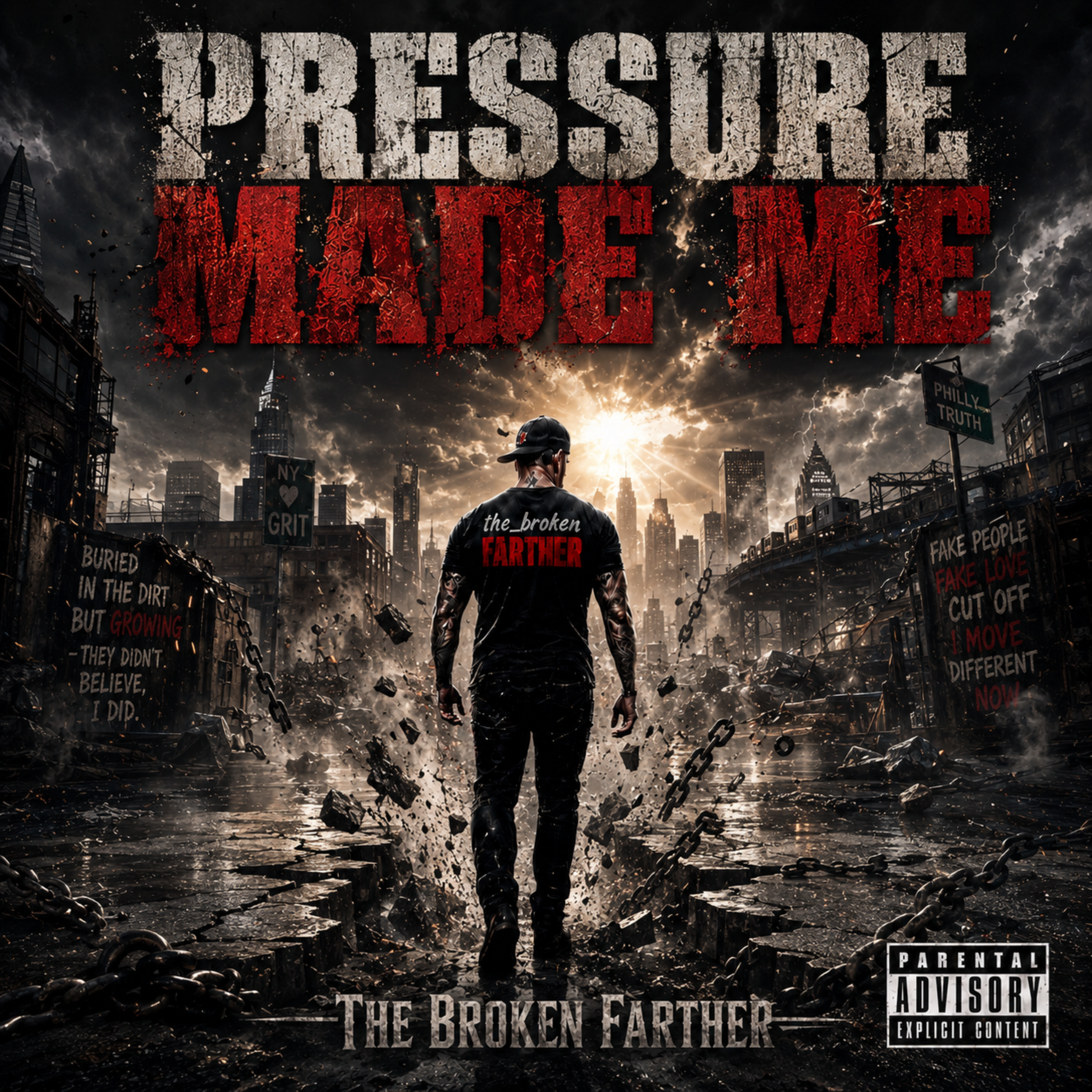 PRESSURE MADE ME by The Broken Farther cover art