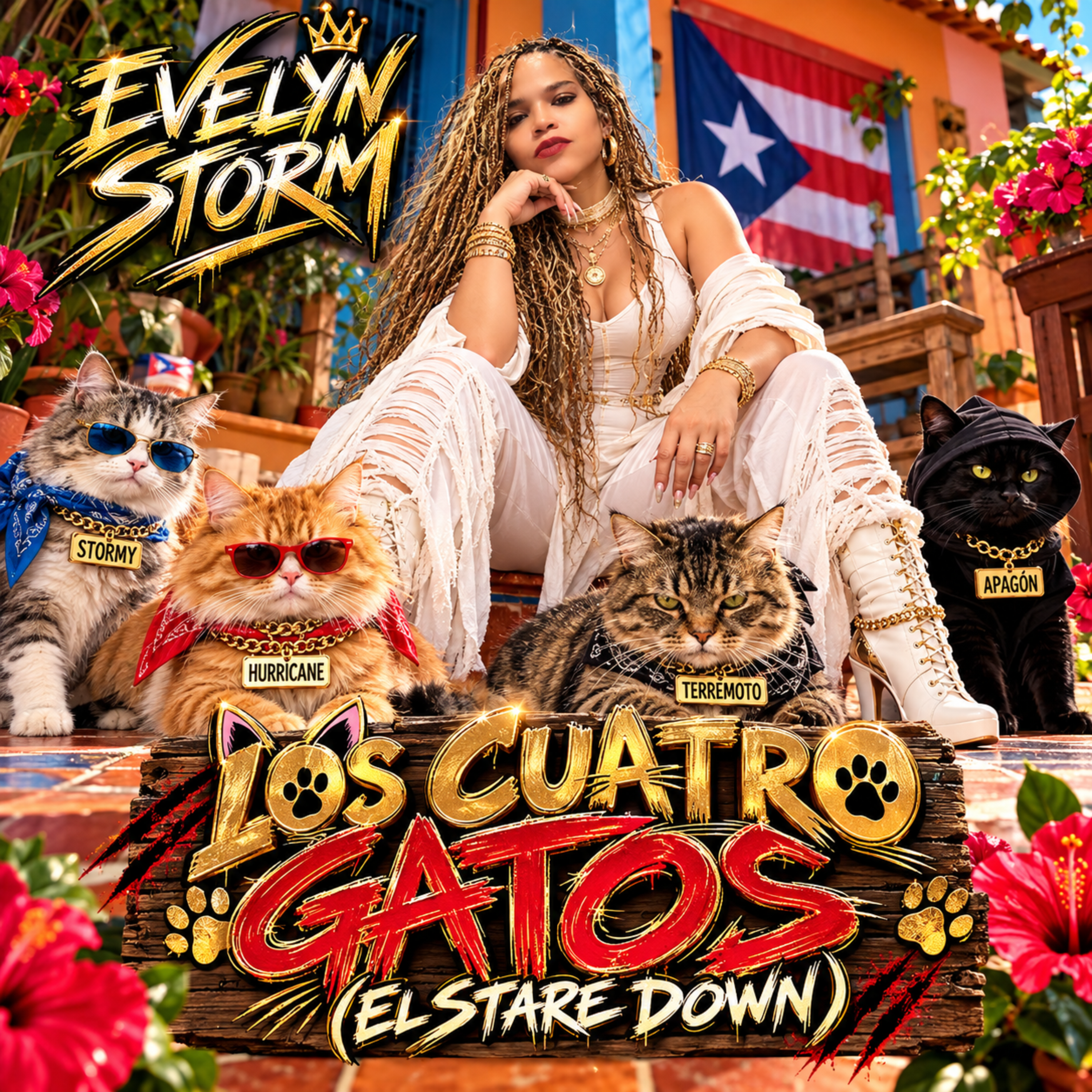 LOS CUATRO GATOS (EL STARE DOWN) by Evelyn Storm cover art
