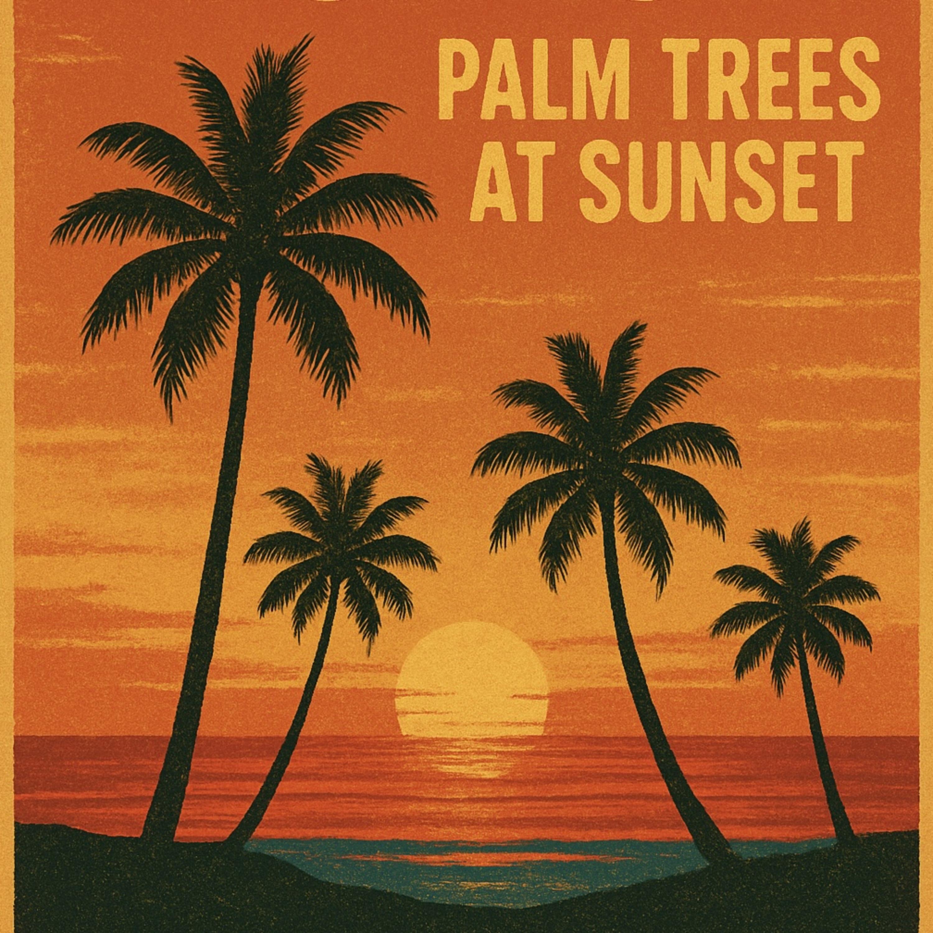 Palm Trees At Sunset artwork