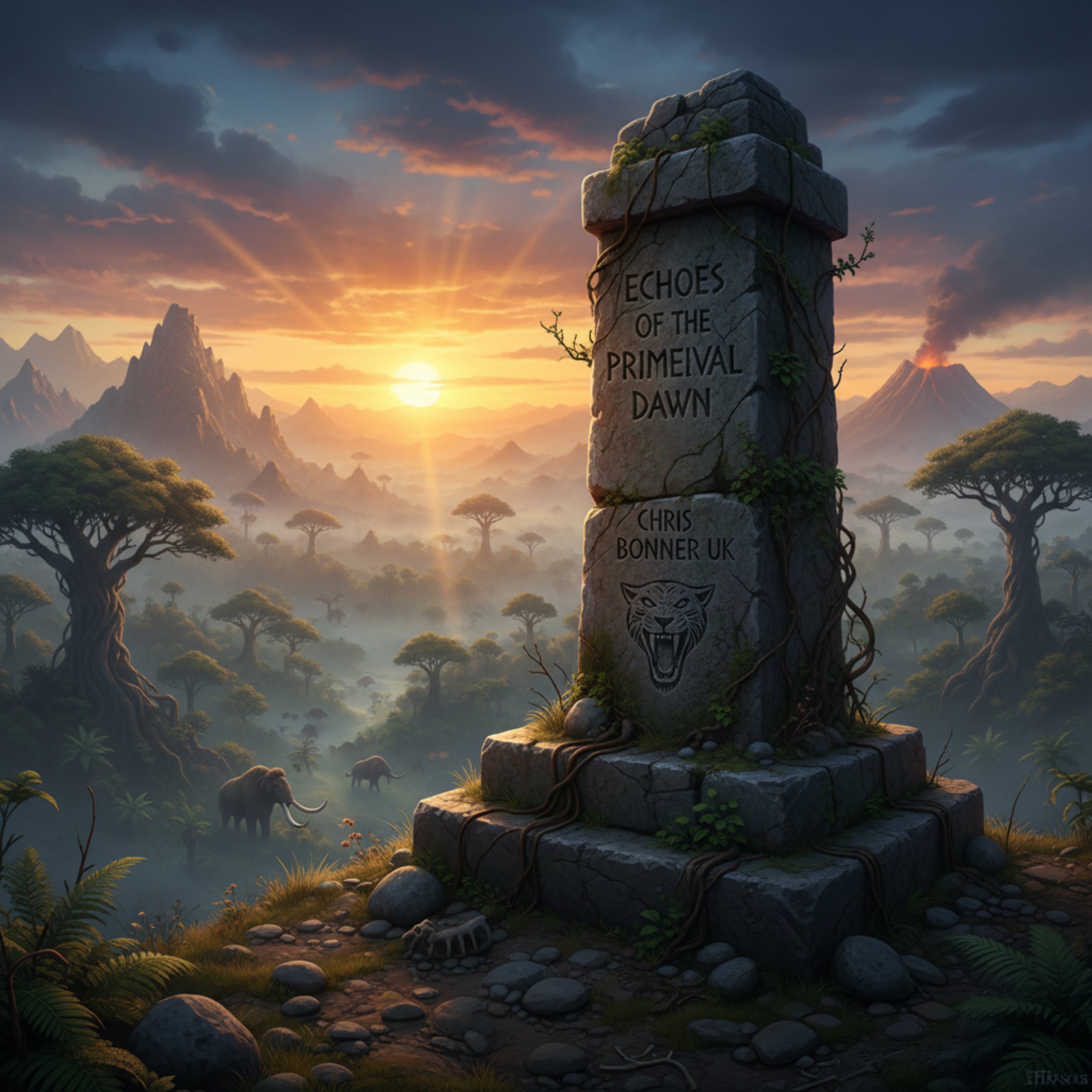 Echoes of the Primeval Dawn by Chris Bonner UK cover art