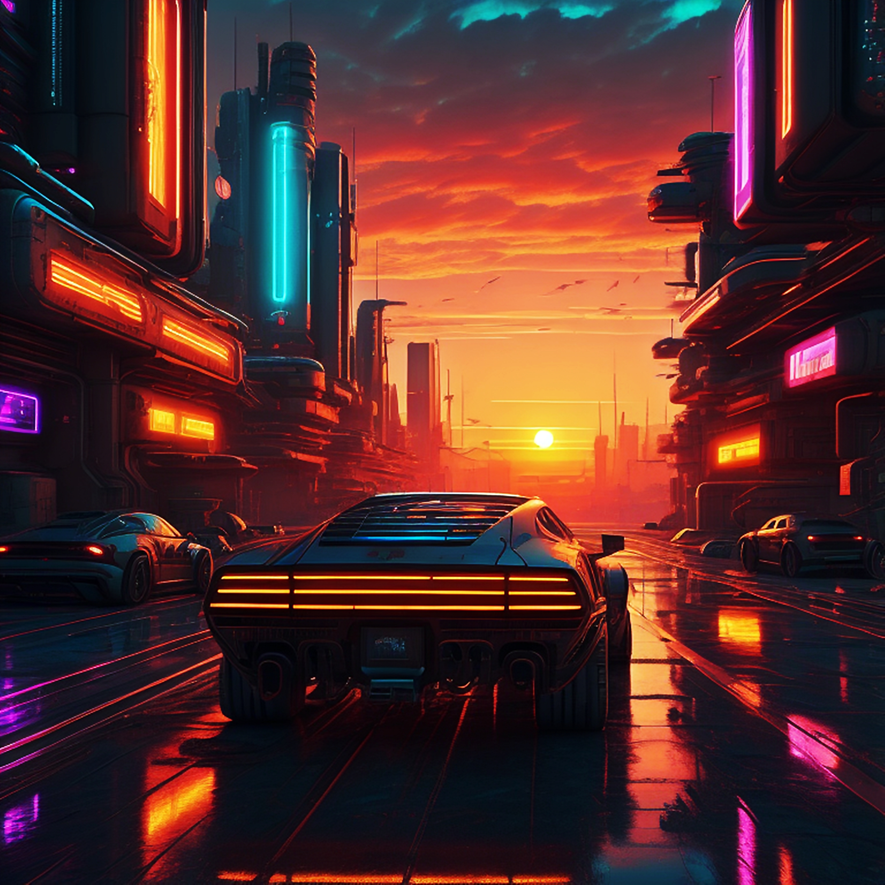 Cyberpunk Night Drive artwork