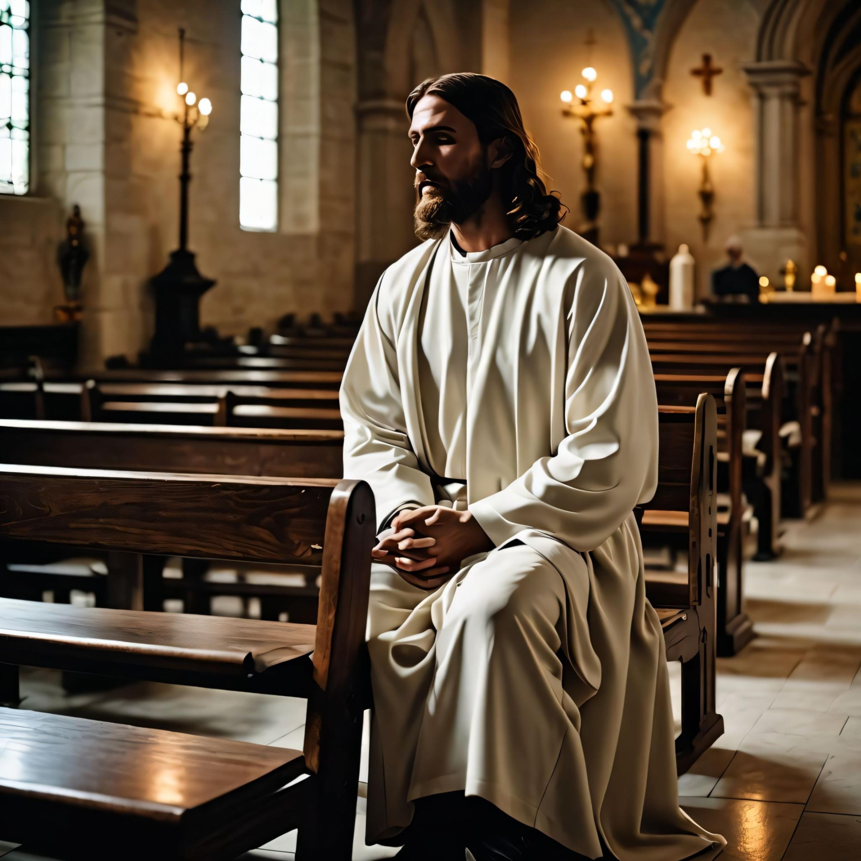 Jesus In The Pew artwork