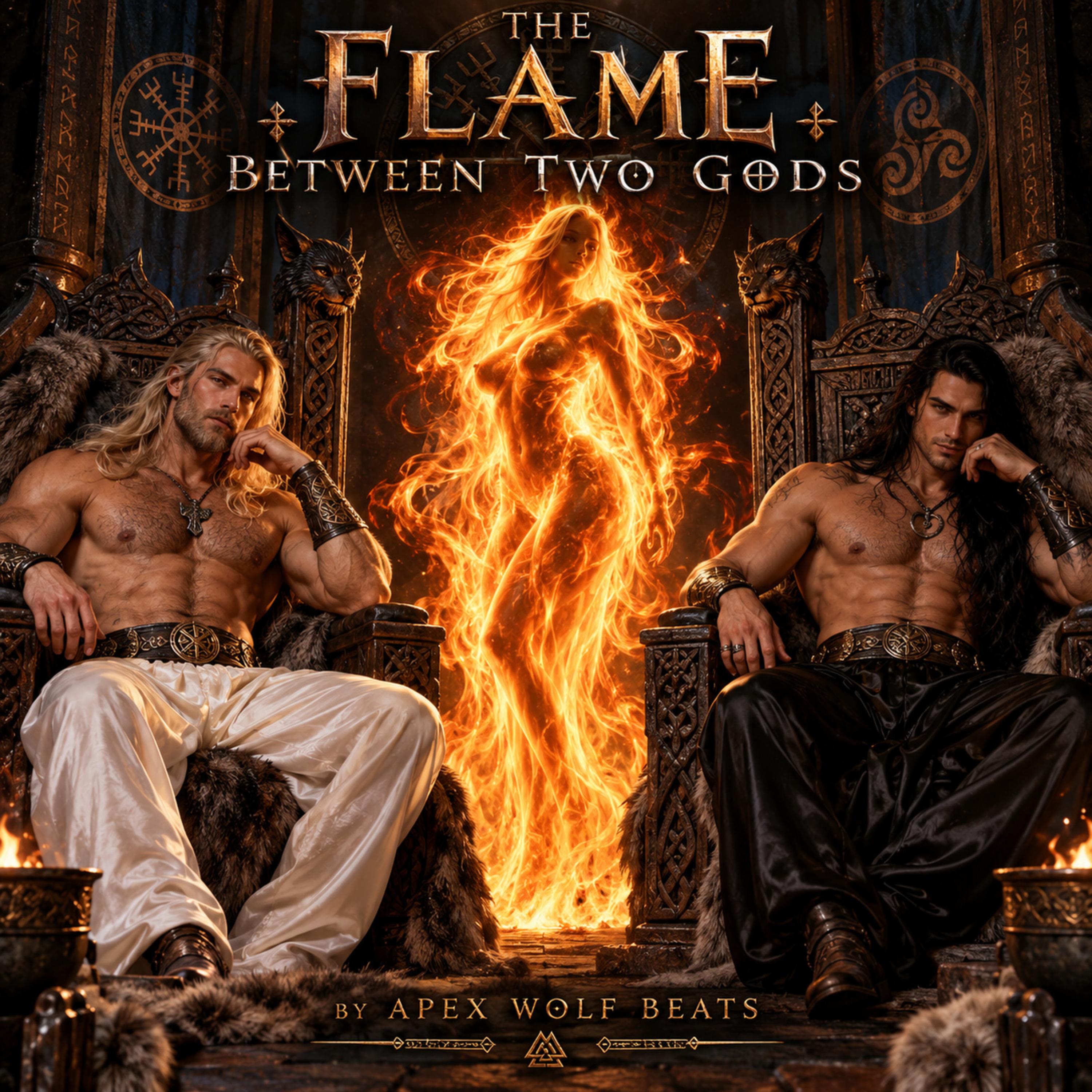 The flame between two Gods by Apexwolf Beats cover art