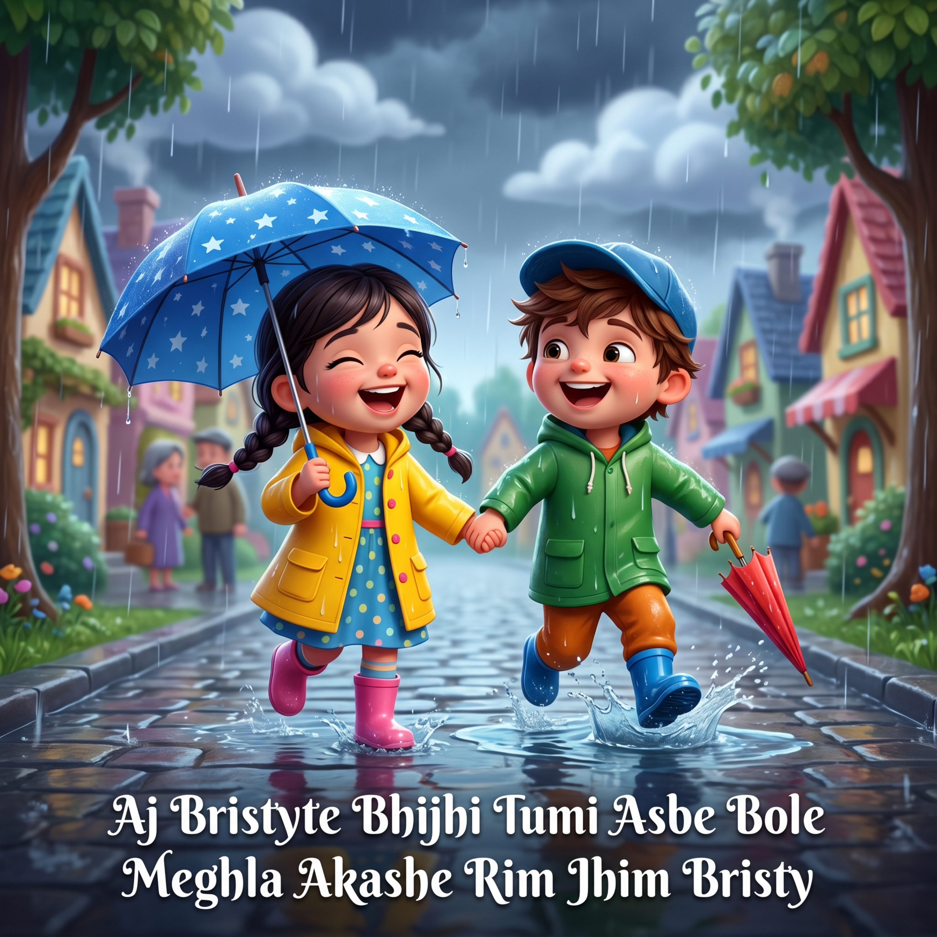আজ বৃষ্টিতে ভিজি তুমি আসবে বলে মেঘলা আকাশে রিম ঝিম বৃষ্টি Aj Bristyte Bhijhi Tumi Asbe Bole Meghla Akashe Rim Jhim Bristy by Mubin TusHar cover art