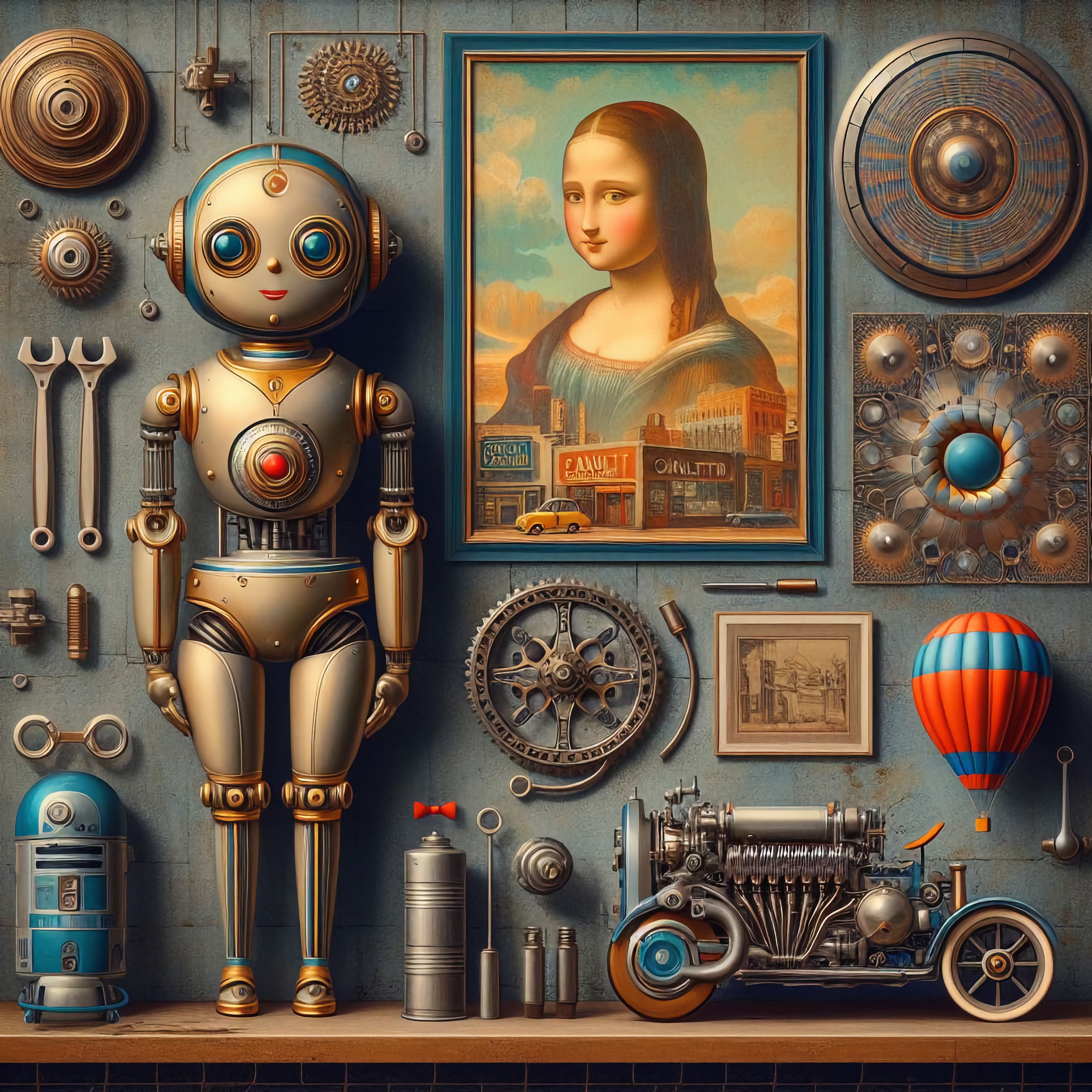 Nostalgia and futurism artwork
