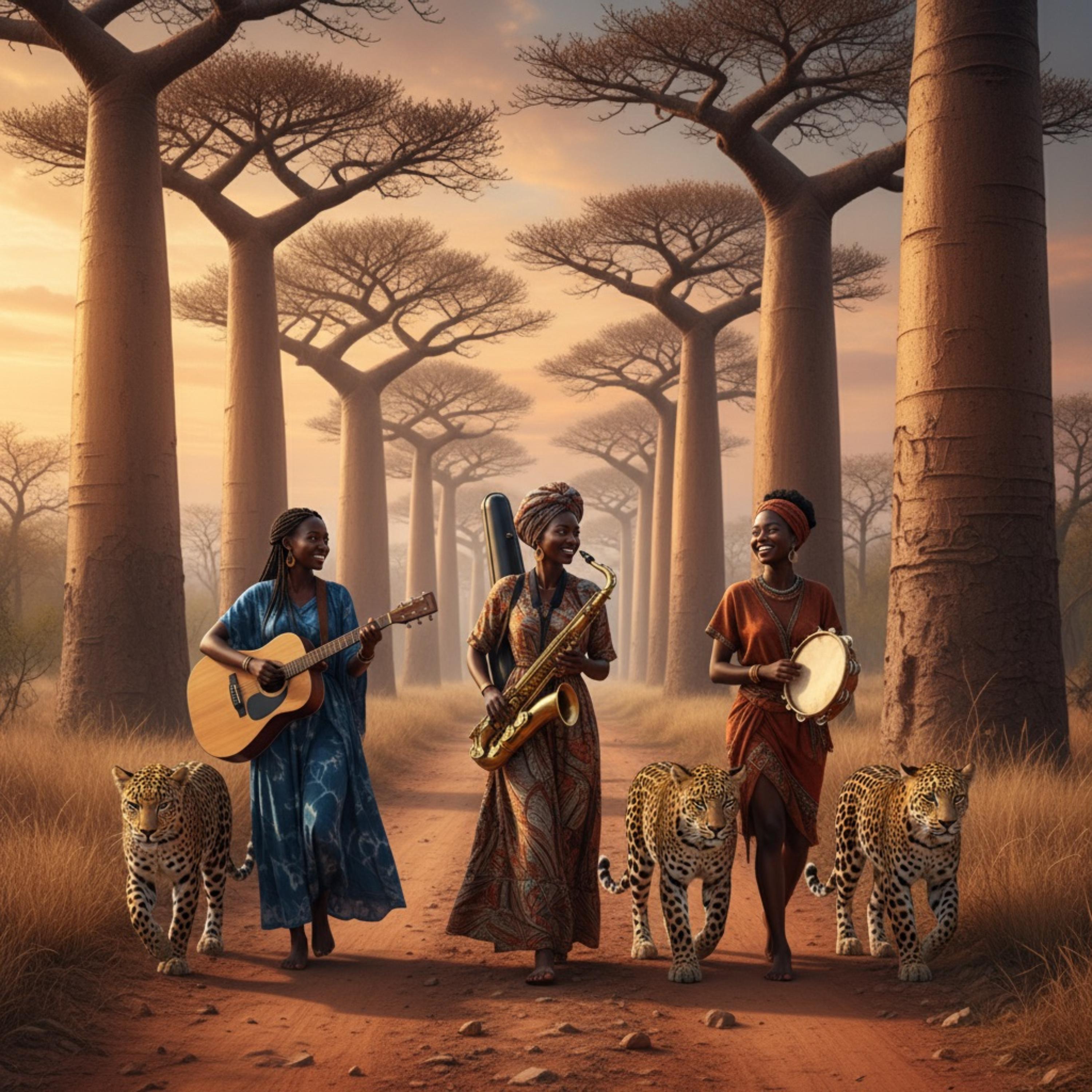 Walking Among The Baobab Trees artwork