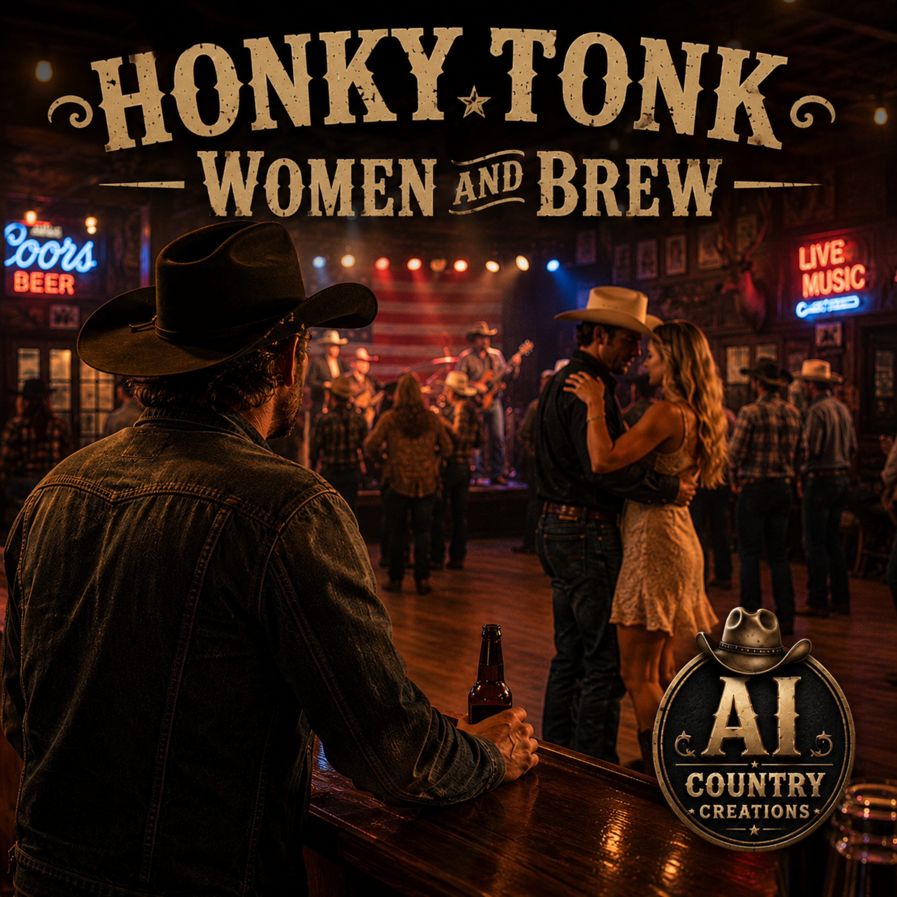 Honky Tonk Women And Brew by AI Country Creations cover art