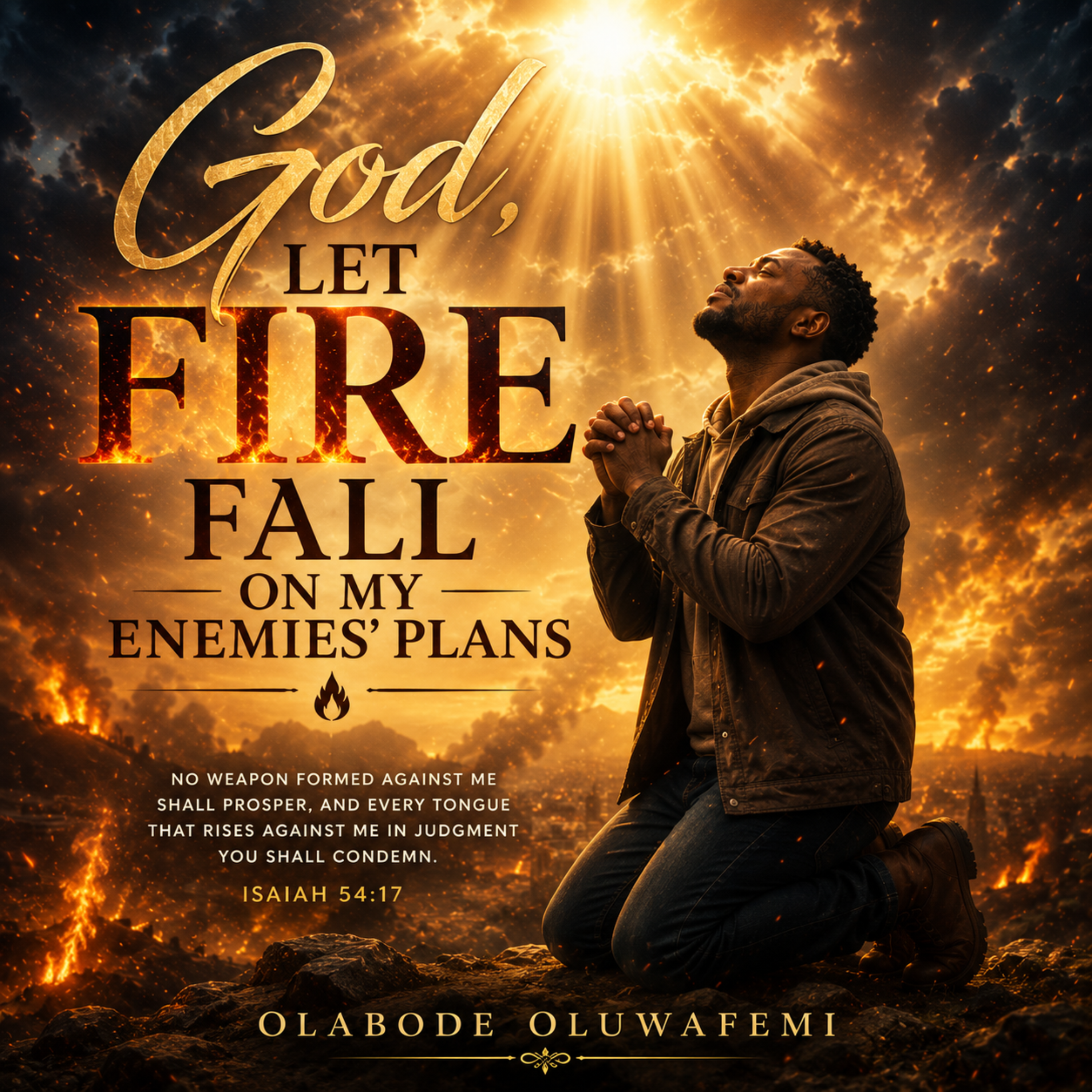 God, Let Fire Fall on My Enemies' Plans by olabode oluwafemi cover art