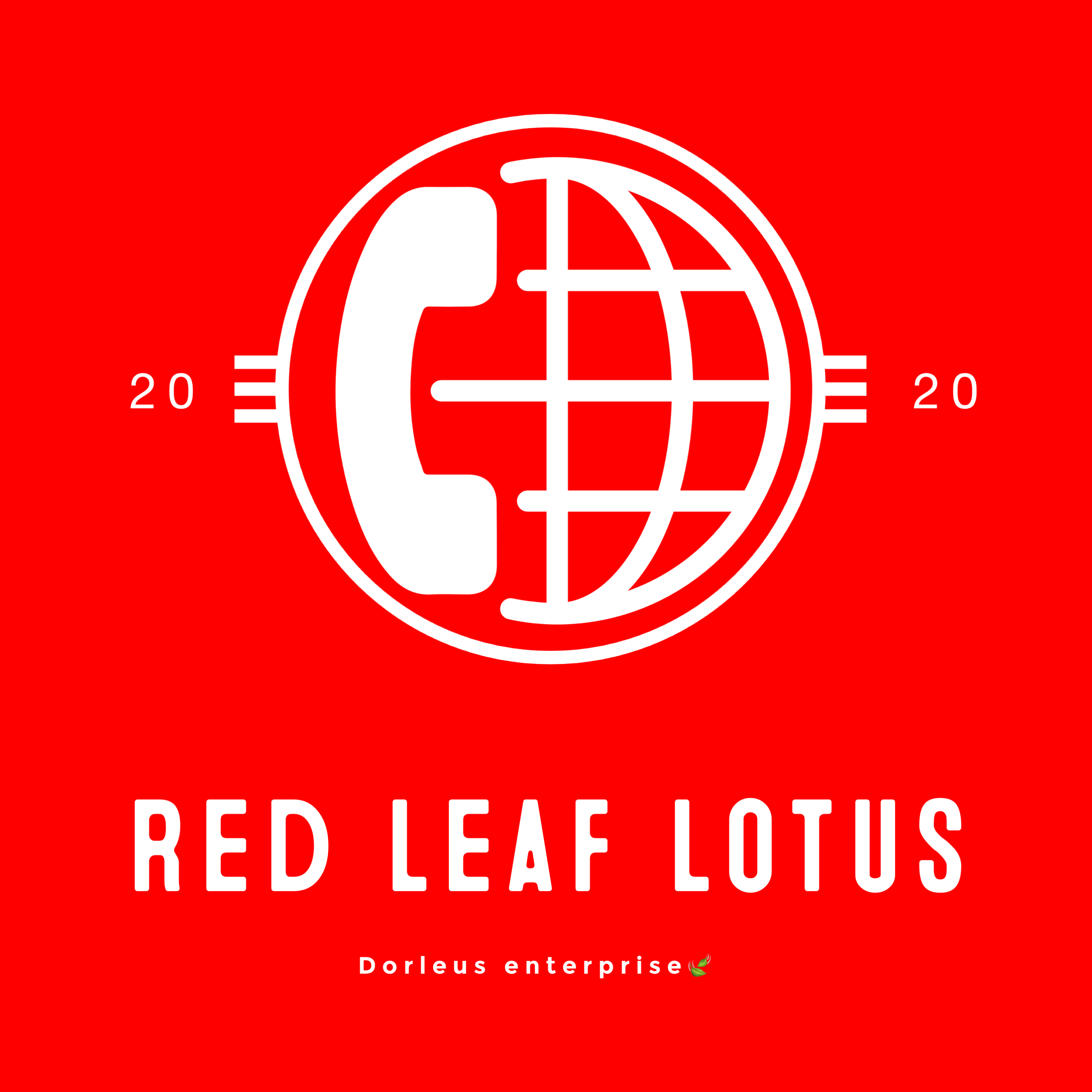 Red leaf lotus artwork
