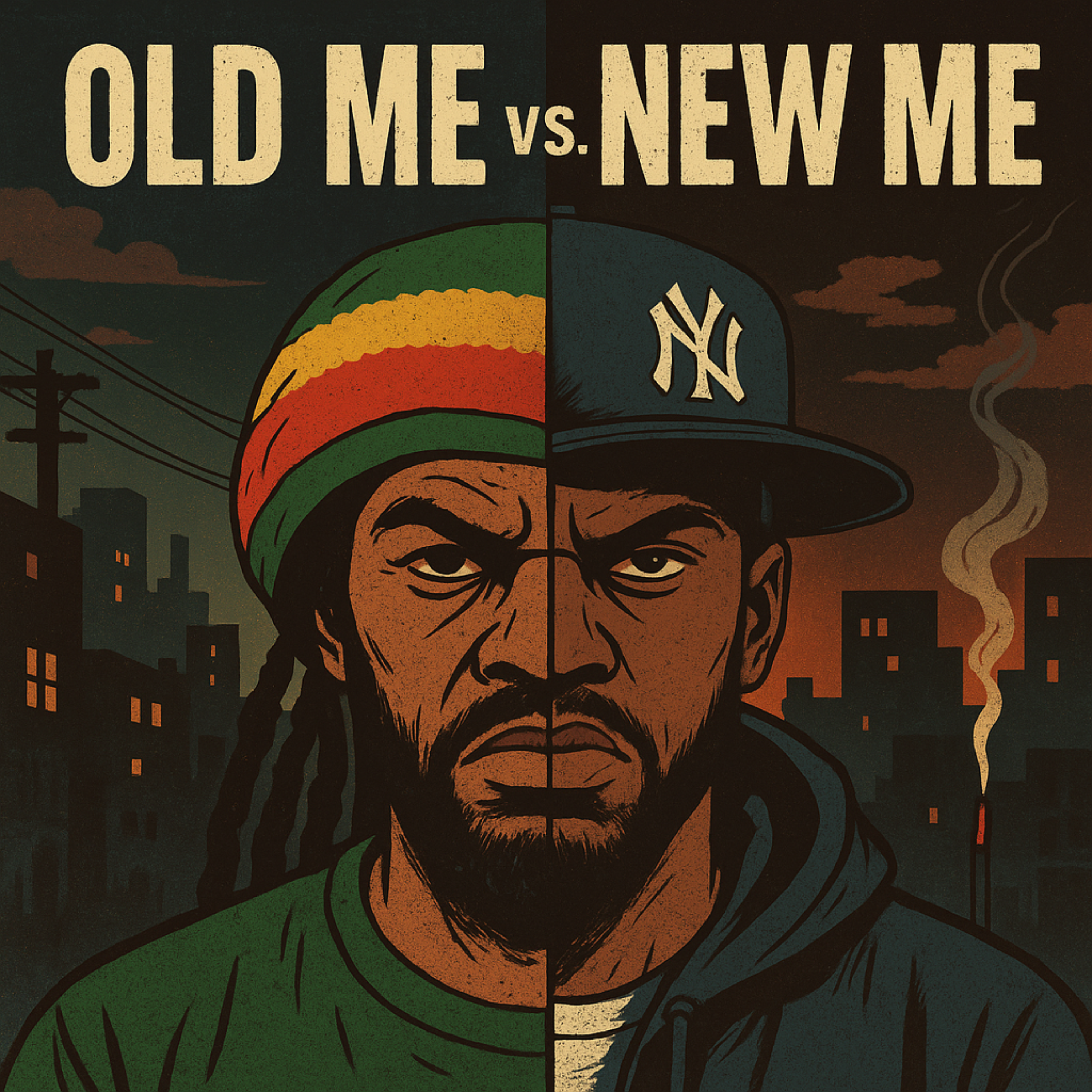 Old me vs New Me artwork