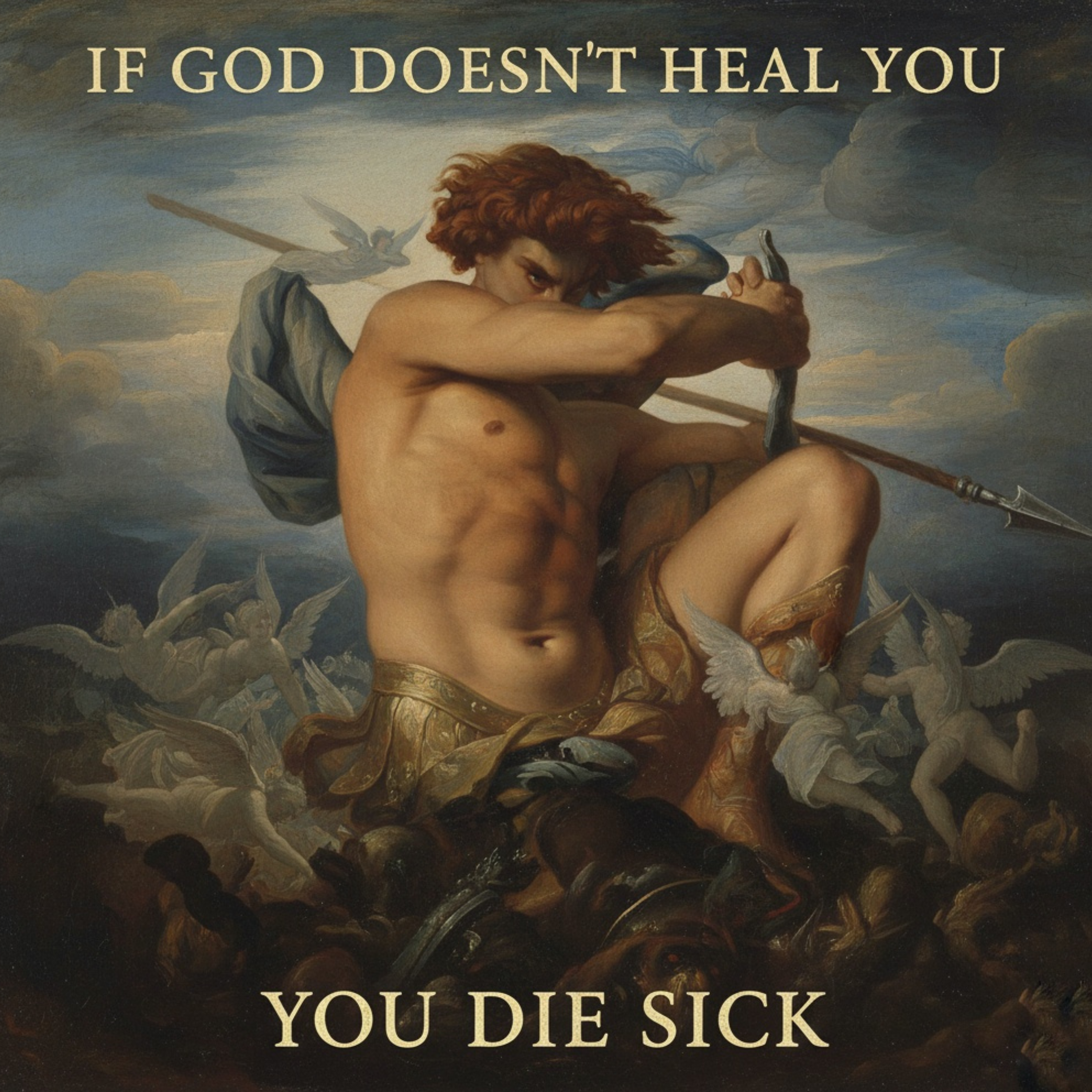 If God doesn't heal you, you die sick artwork