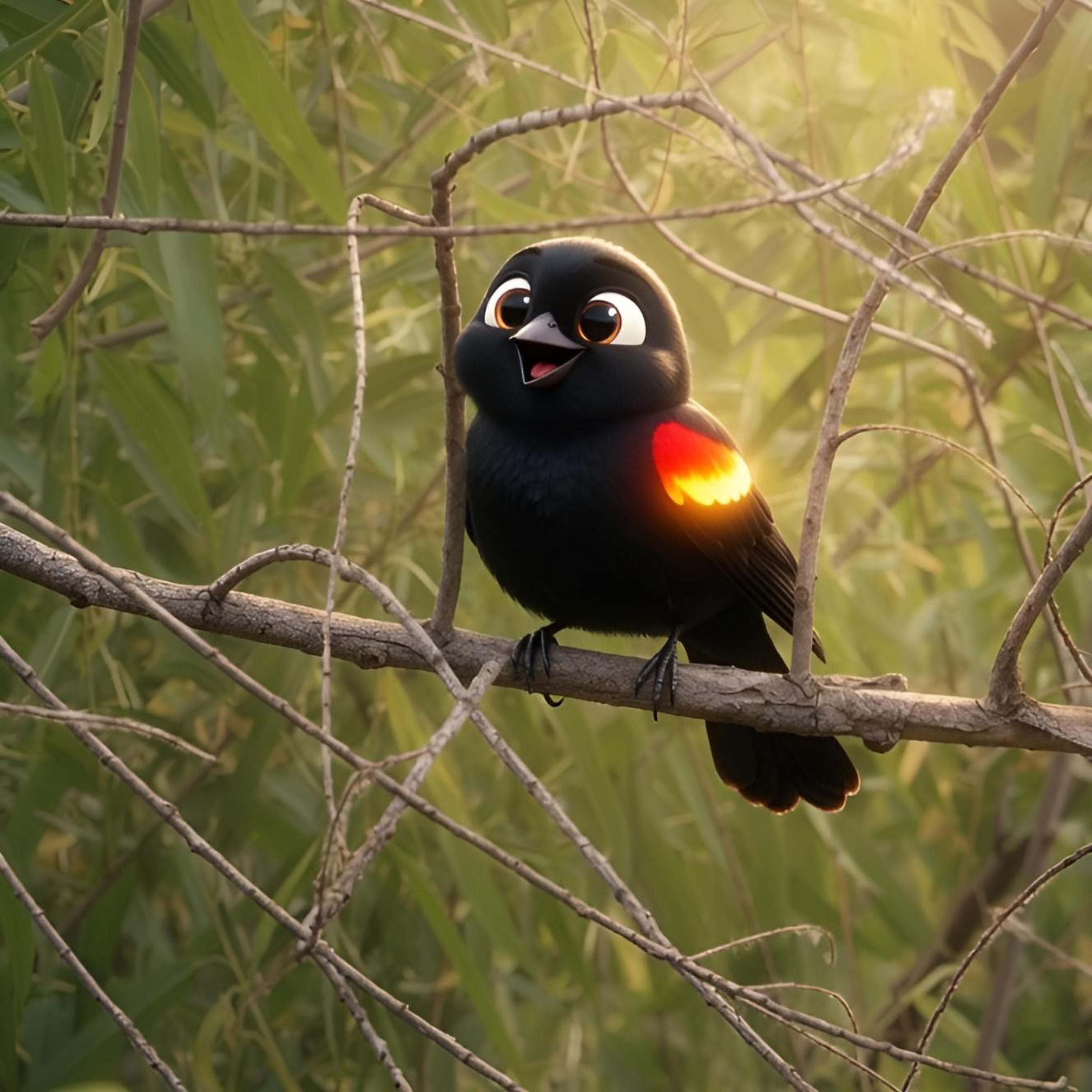 In The Cottonwood Sway A Blackbird Plays artwork